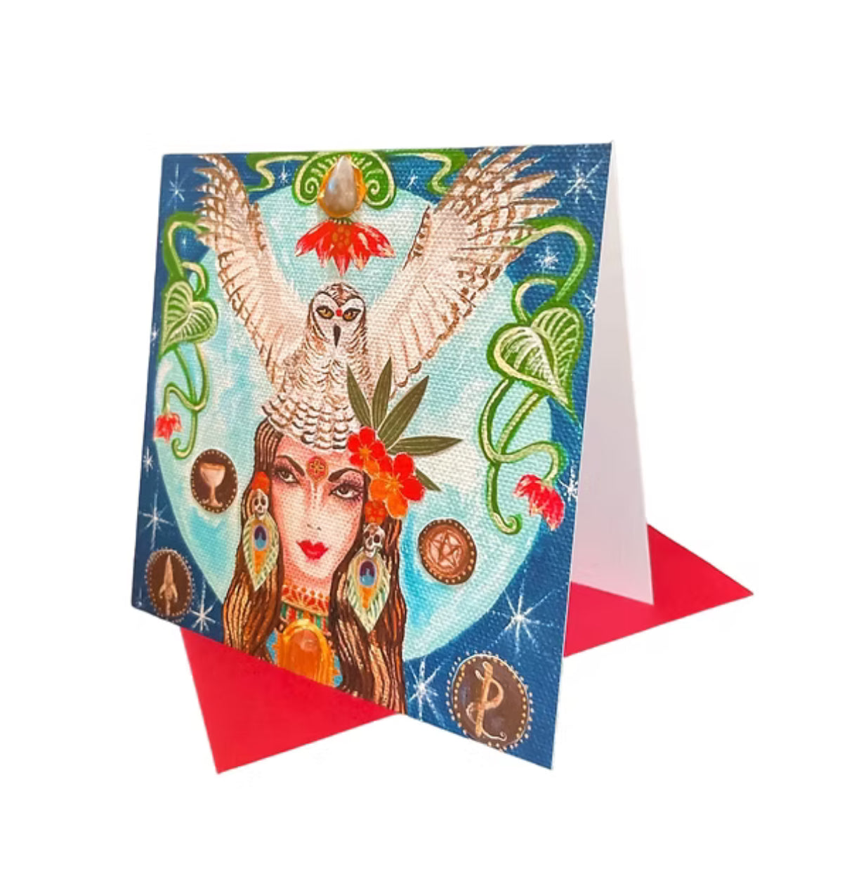 Owl Queen Card Vashon Artist Diana Comstock - Moon Room Shop and Wellness