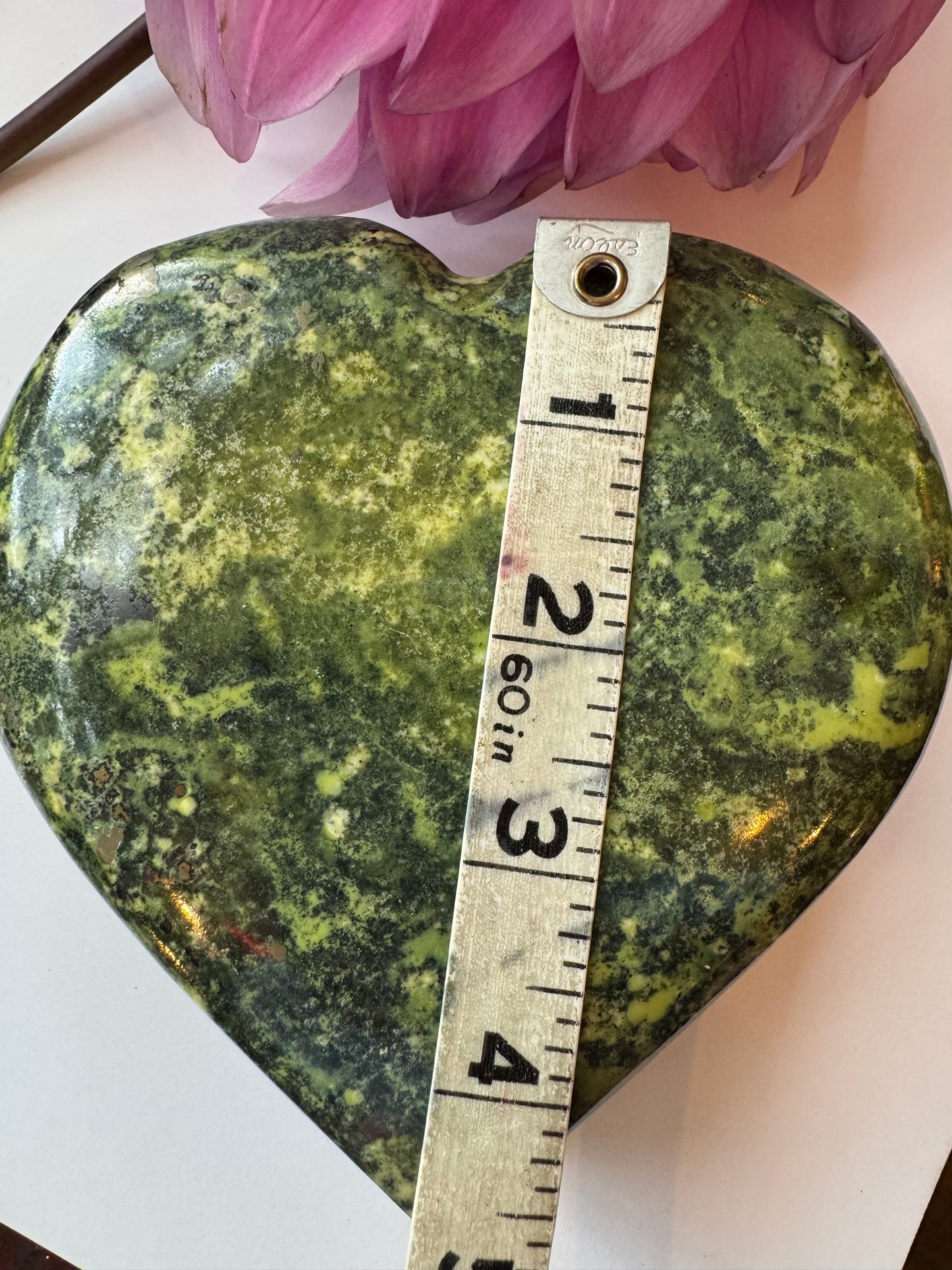 Serpentine with Pyrite Heart 2.47 lb- Mexico- Beauty! - Moon Room Shop and Wellness