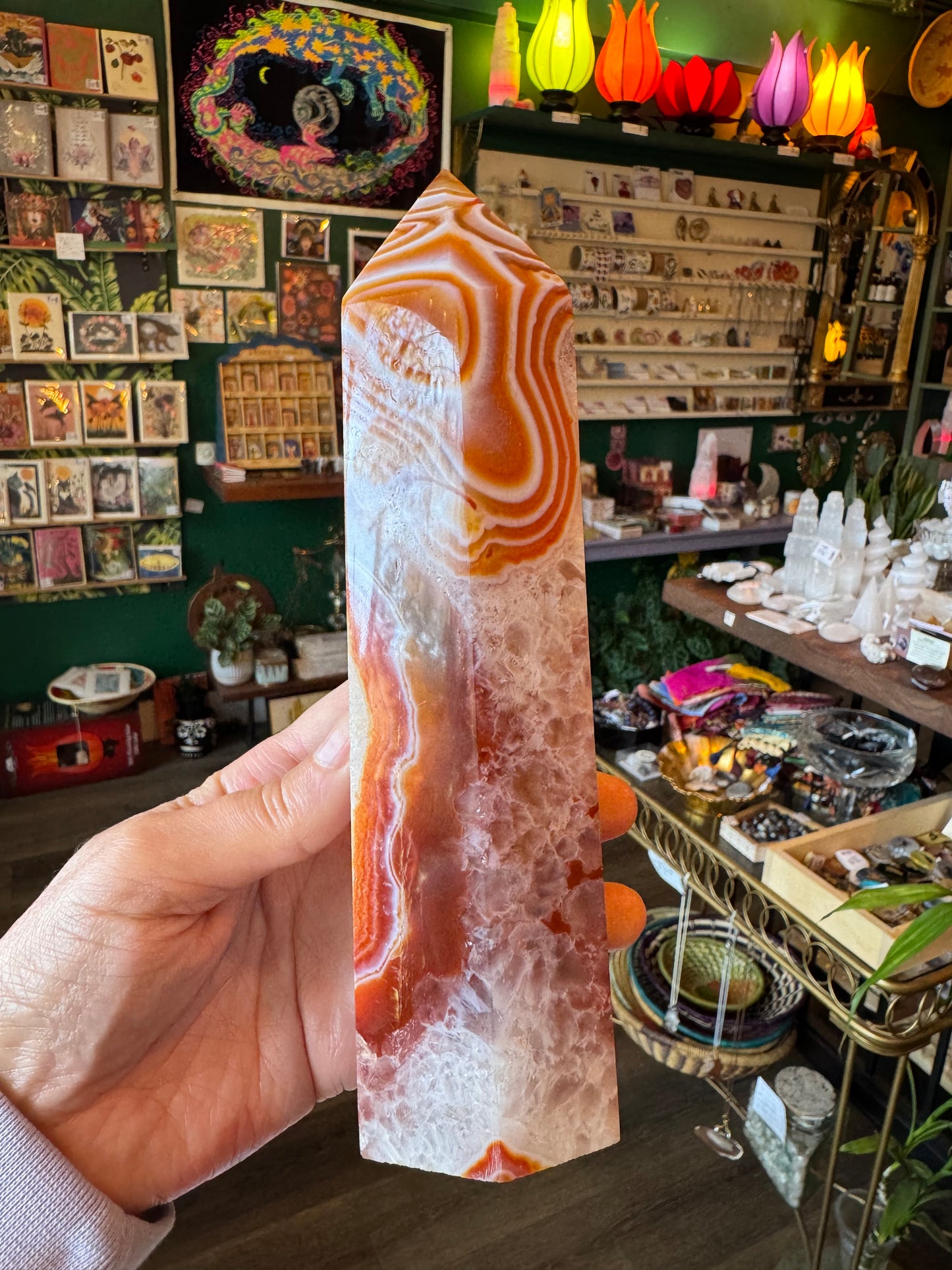 Carnelian Tower w heart :) 1.94 lb