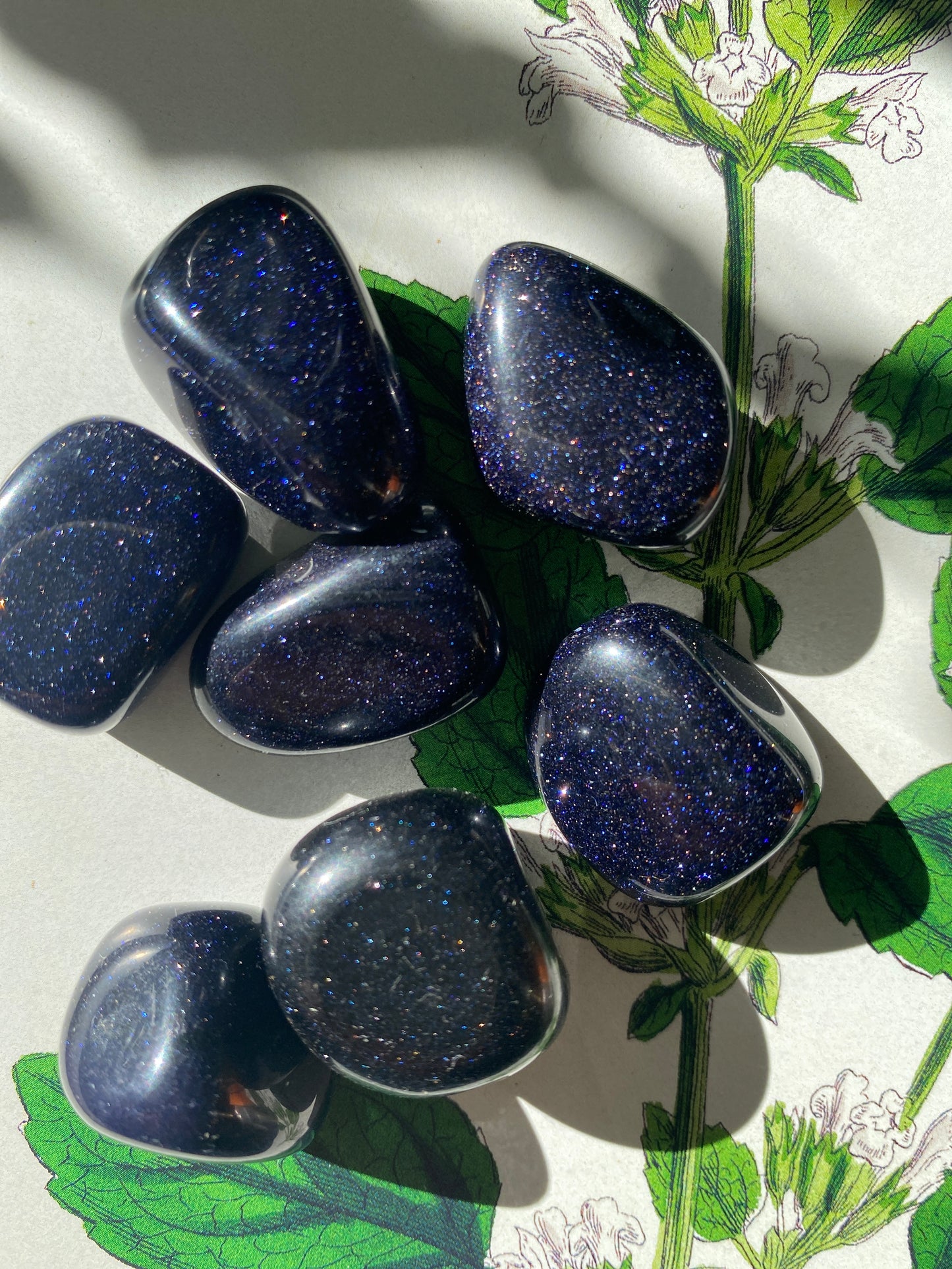 Blue Goldstone Tumbled - Moon Room Shop and Wellness