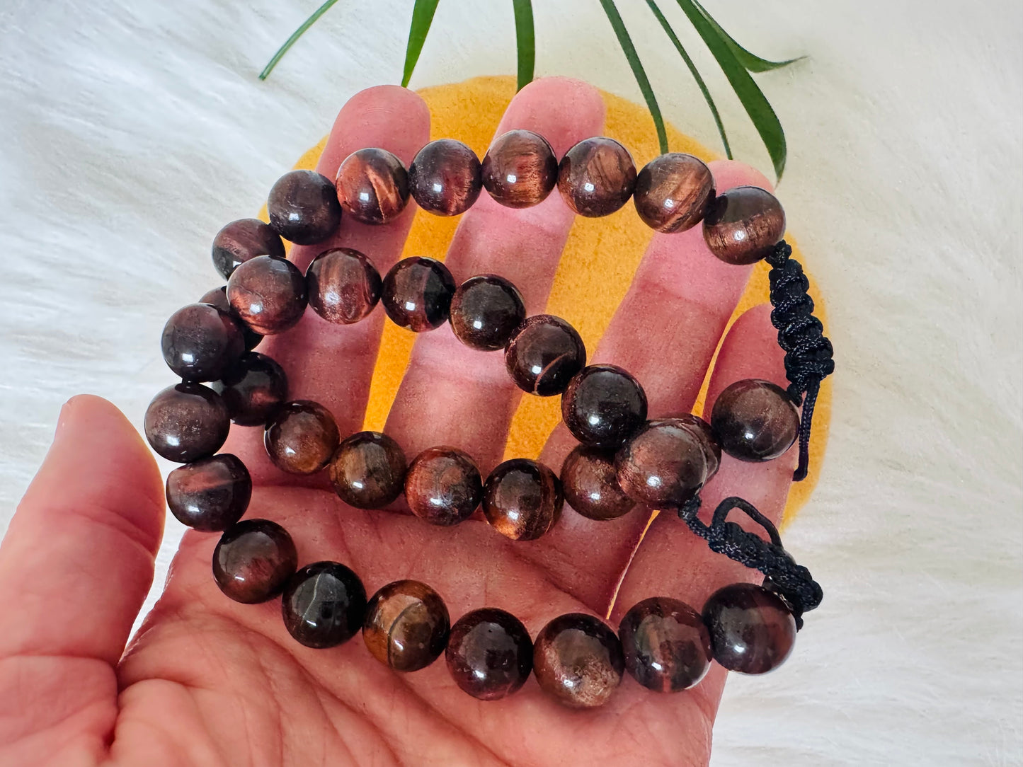 Red Tiger's Eye Adjustable Bracelet 10 mm Grade A+++ - Moon Room Shop and Wellness
