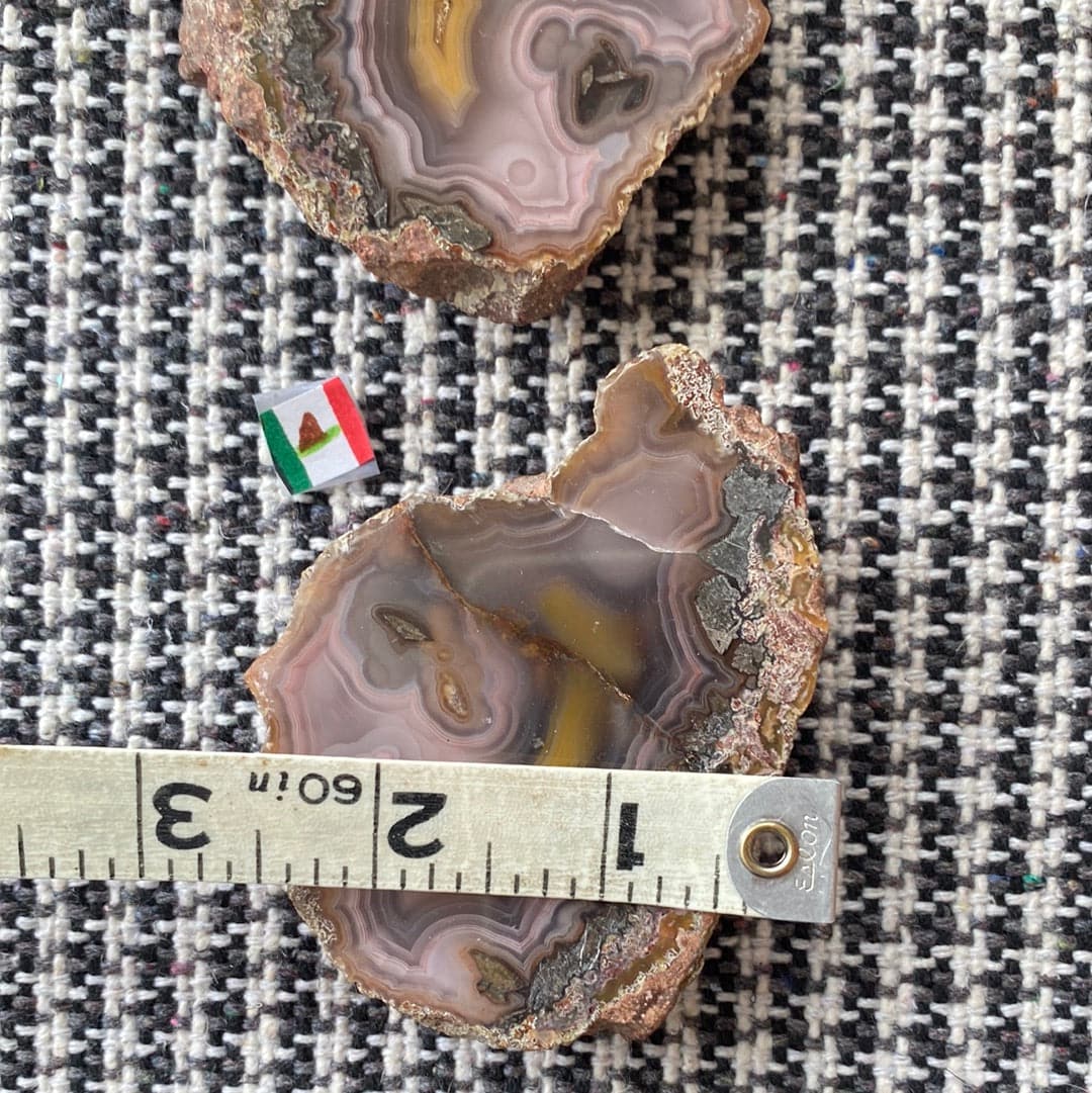 Banded Agate Geode Pair- Mexico (2 Piece) - Moon Room Shop and Wellness