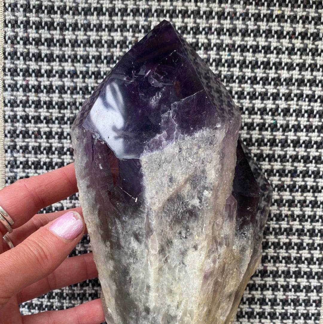 Amethyst Spear Double Pointed Dragons Tooth 3.5 lbs - Moon Room Shop and Wellness