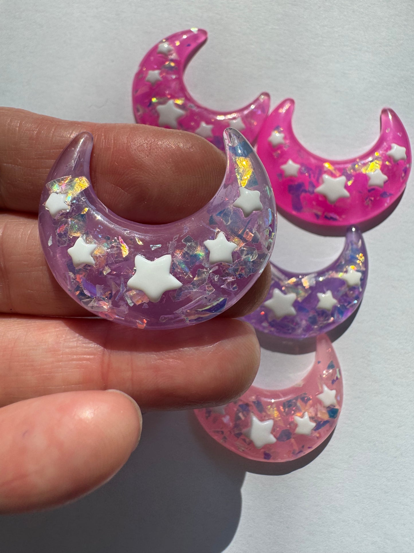 Sparkly Crescent Moon Charm - Moon Room Shop and Wellness