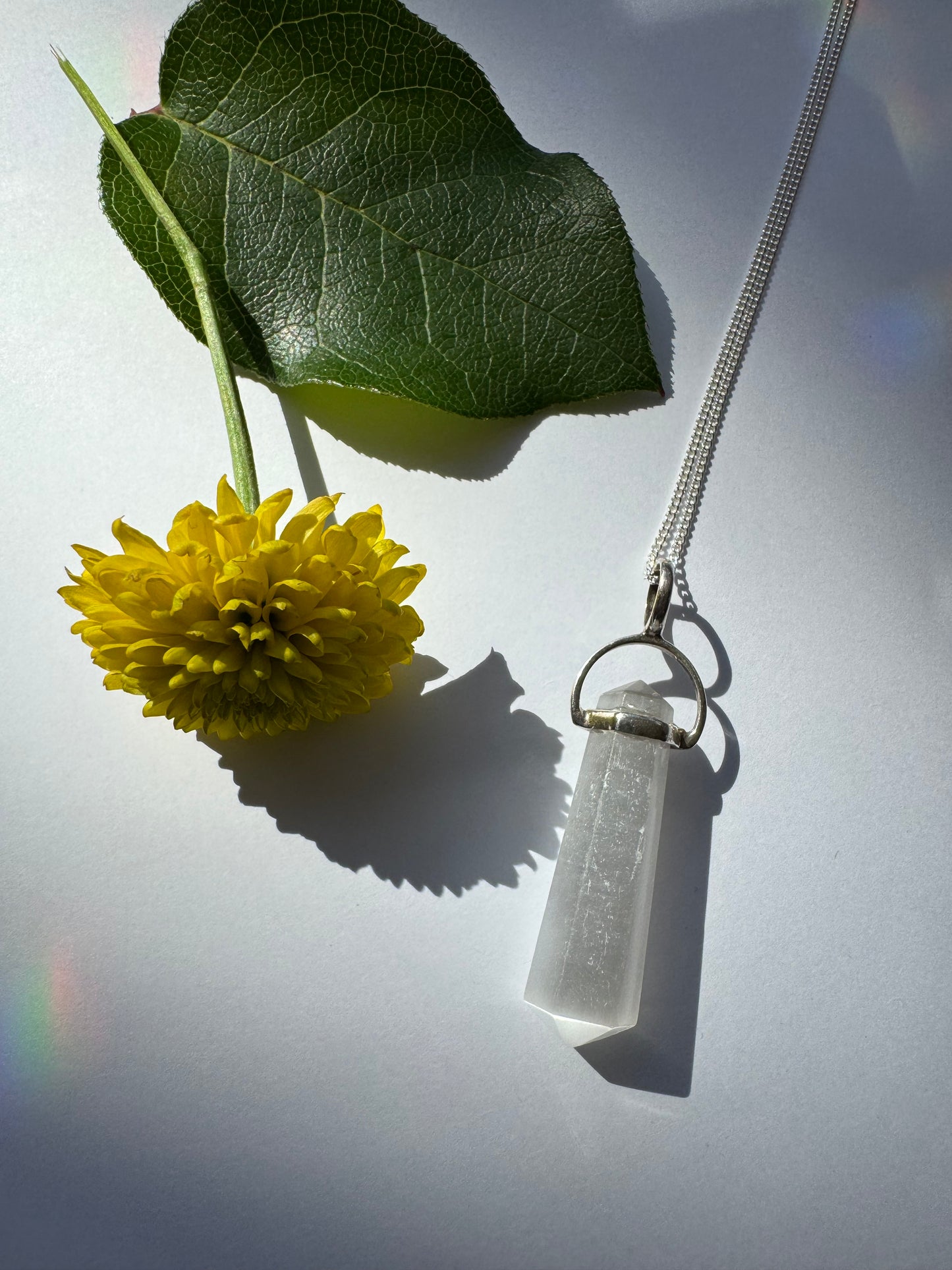 Selenite Sterling Silver Necklace - Moon Room Shop and Wellness