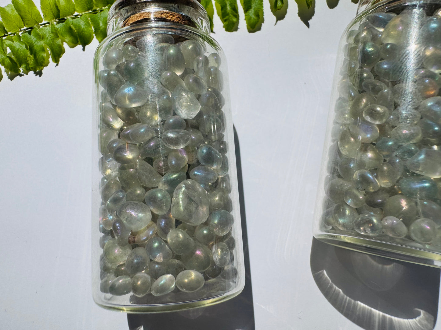 Aura Quartz Gem Chip 25 ml Glass Jar - Moon Room Shop and Wellness