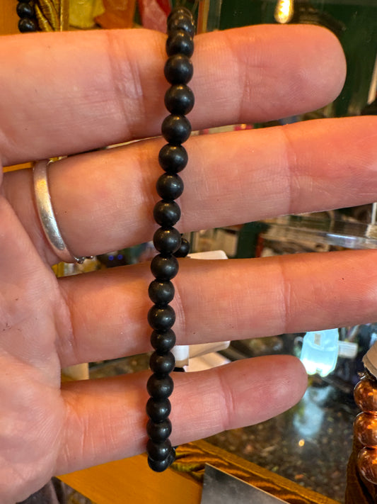 Shungite 4mm Stretch Bracelet - Moon Room Shop and Wellness