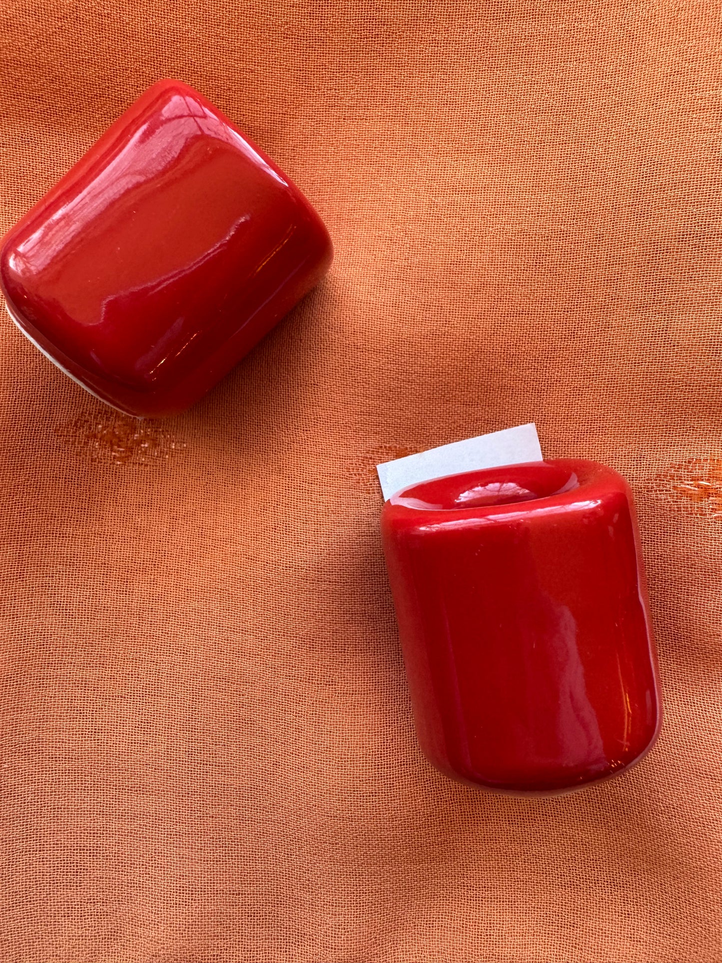 Ceramic Chime Candle Holder- Red - Moon Room Shop and Wellness