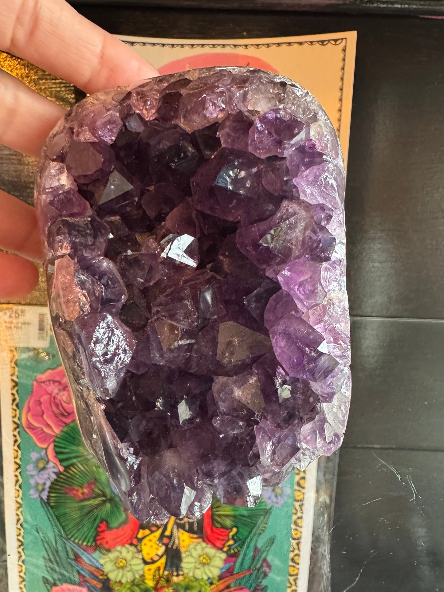 Brazilian Dark Purple Amethyst Standing Cluster 2.6 lb - Moon Room Shop and Wellness