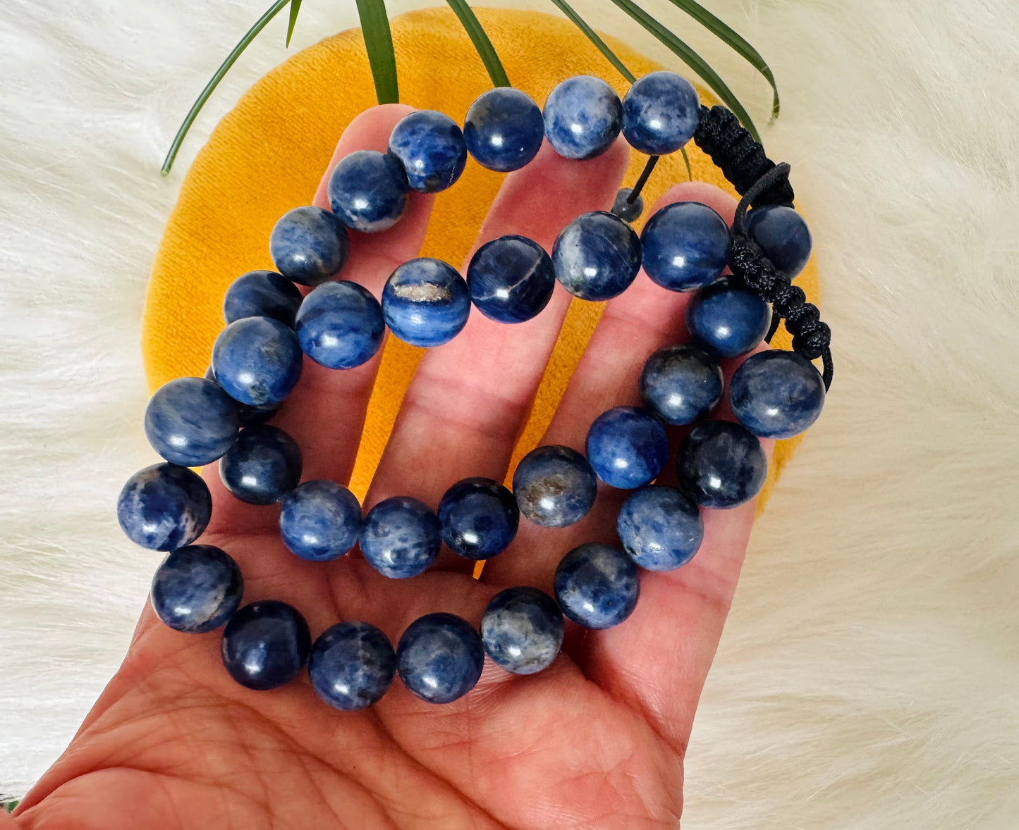 Sodalite Grade A ++ Adjustable Bracelet 10 mm - Moon Room Shop and Wellness