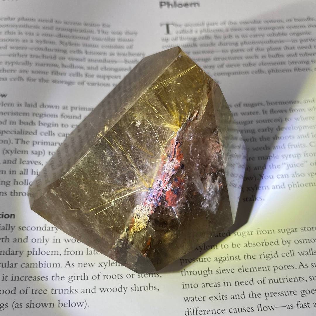 Garden Quartz With Gold Rutile Freeform 241 g - Moon Room Shop and Wellness