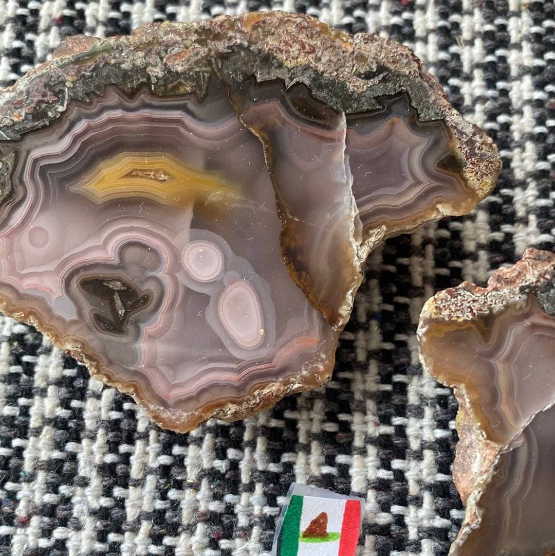 Banded Agate Geode Pair- Mexico (2 Piece) - Moon Room Shop and Wellness