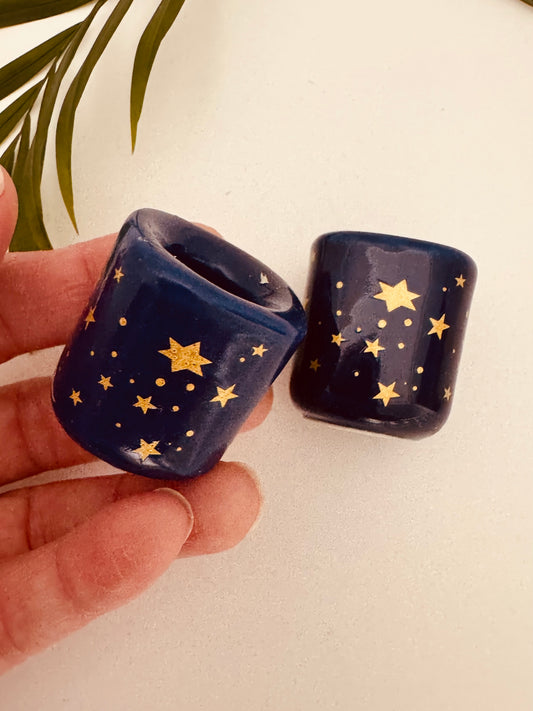 Galaxy Ceramic Chime Candle Holder - Moon Room Shop and Wellness