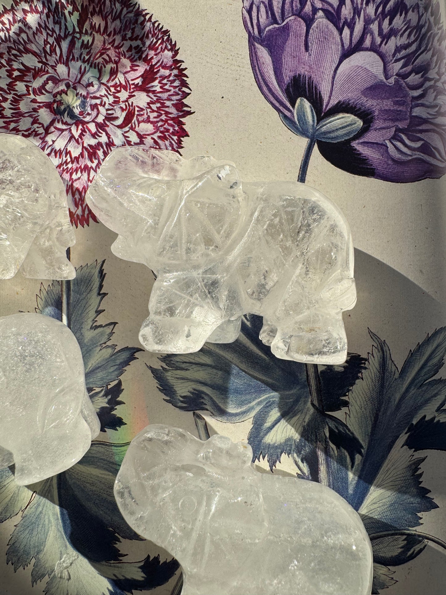 Clear Quartz Elephant 1.75"x1.25" - Moon Room Shop and Wellness