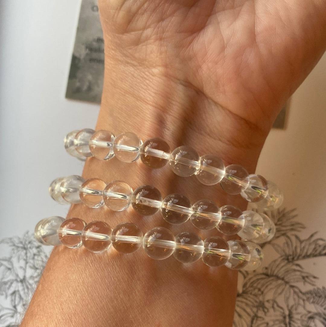 Clear Quartz Stretch Bracelet 8 mm - Moon Room Shop and Wellness