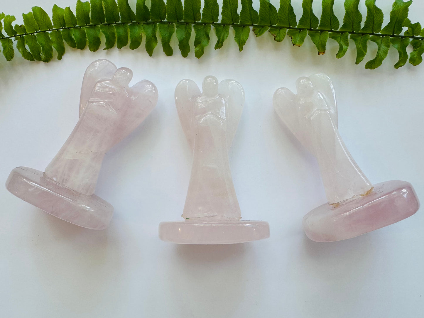 Rose Quartz Angel w Base - Brazil - 2-2.5 inch - Moon Room Shop and Wellness