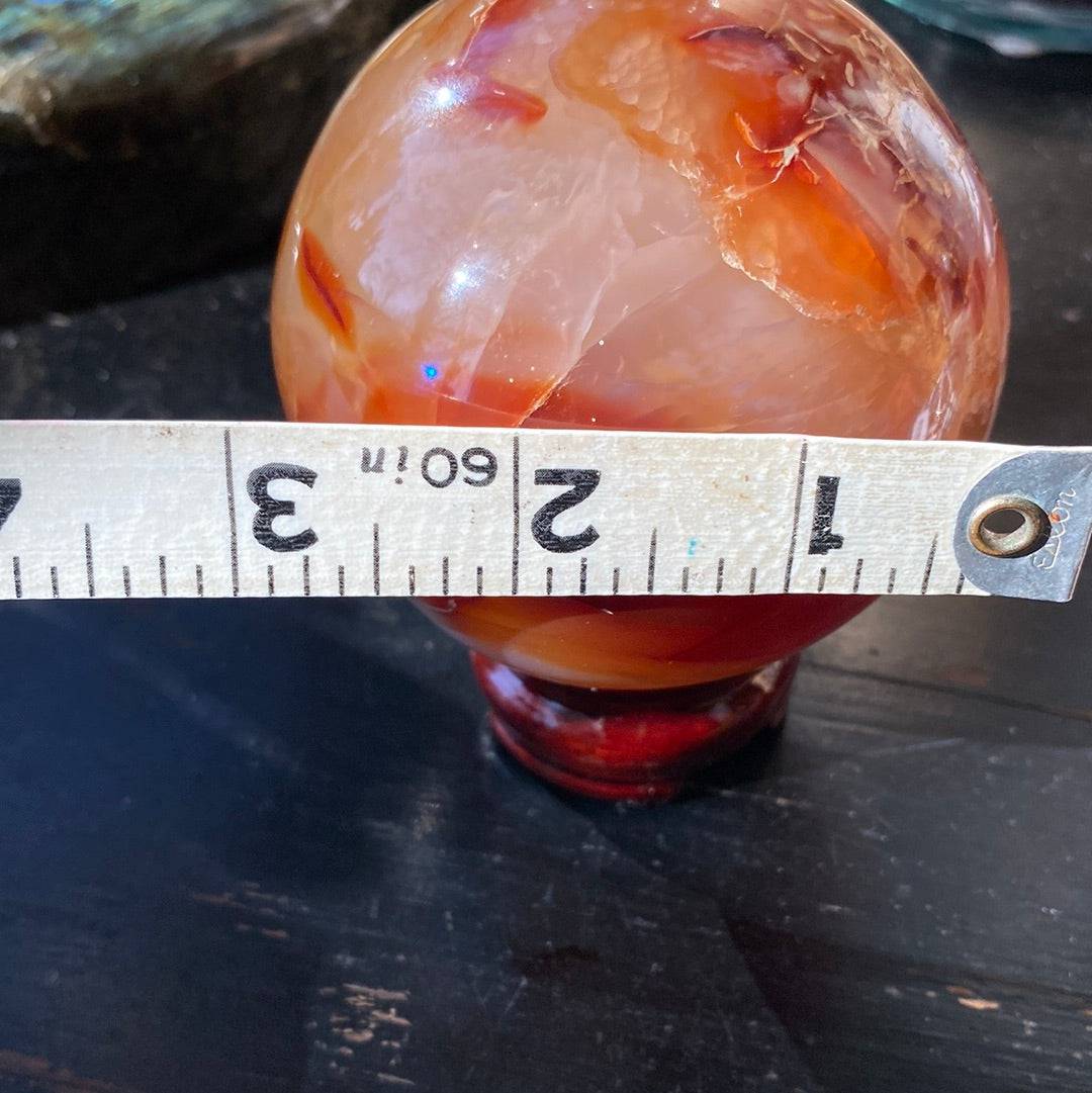Carnelian Sphere 1.54 lbs - Moon Room Shop and Wellness