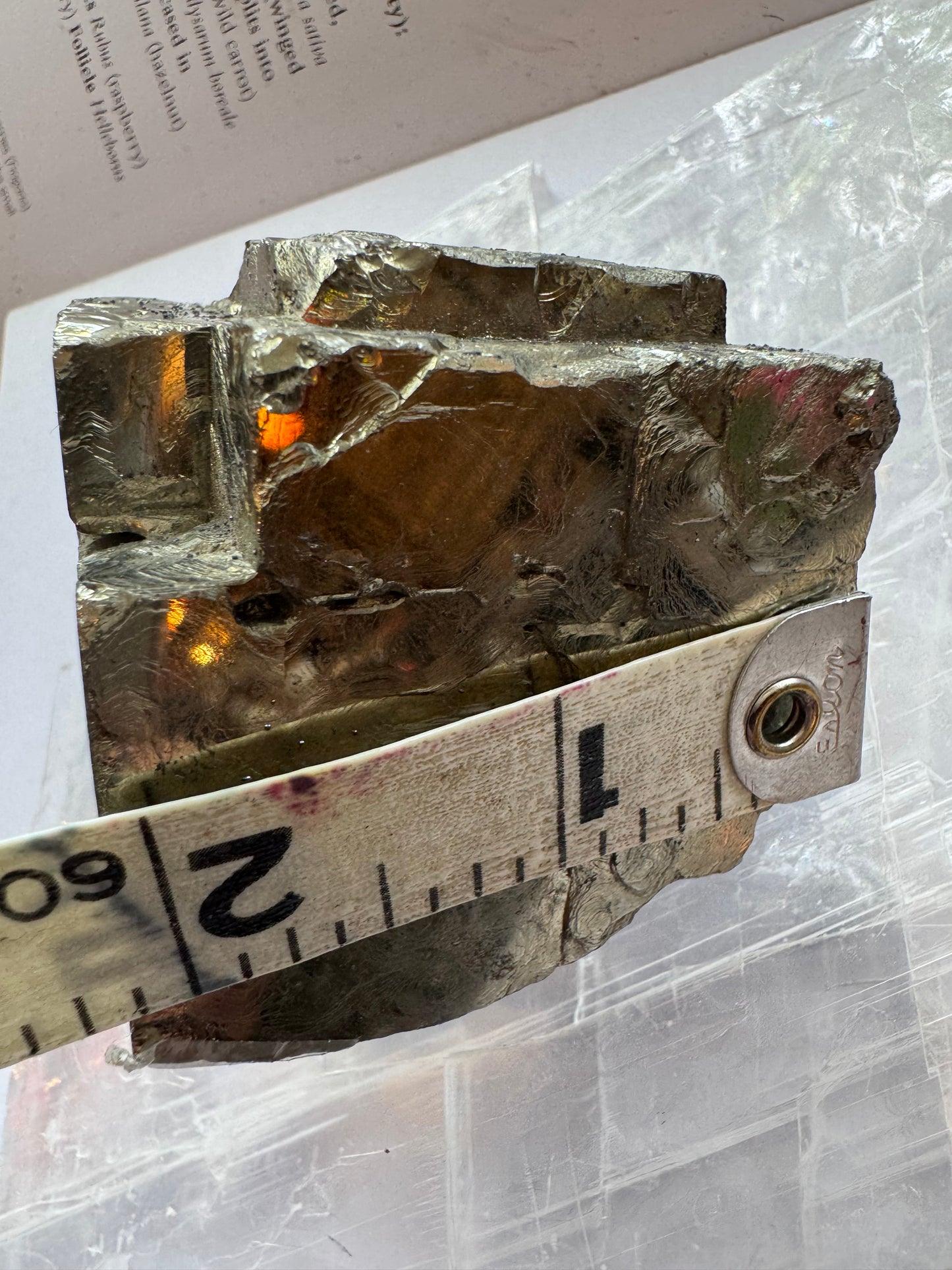 Pyrite Cube - mirror- 452 g - Peruvian Beauty! - Moon Room Shop and Wellness