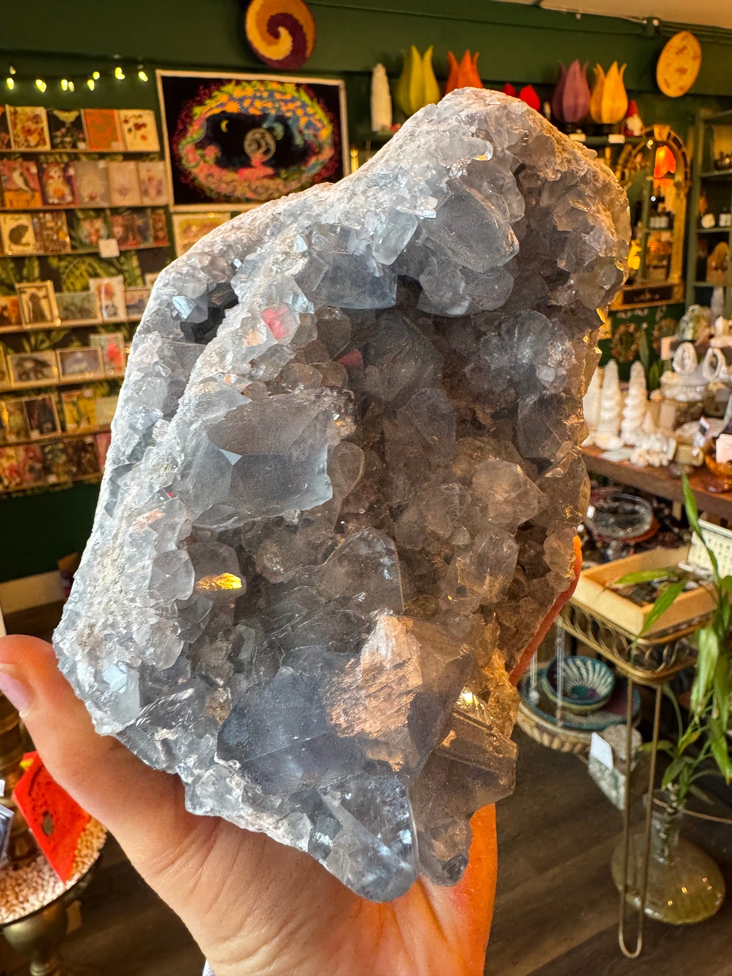 Celestite Geode 7.24 lb - Moon Room Shop and Wellness