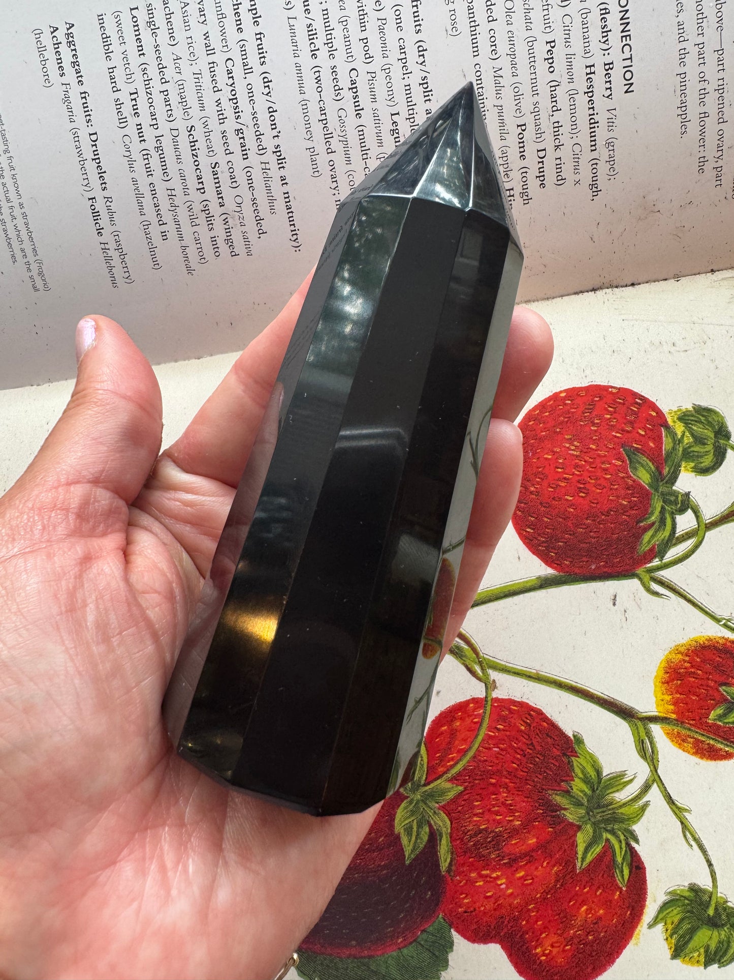 Black Obsidian Faceted Tower 220 g - Moon Room Shop and Wellness