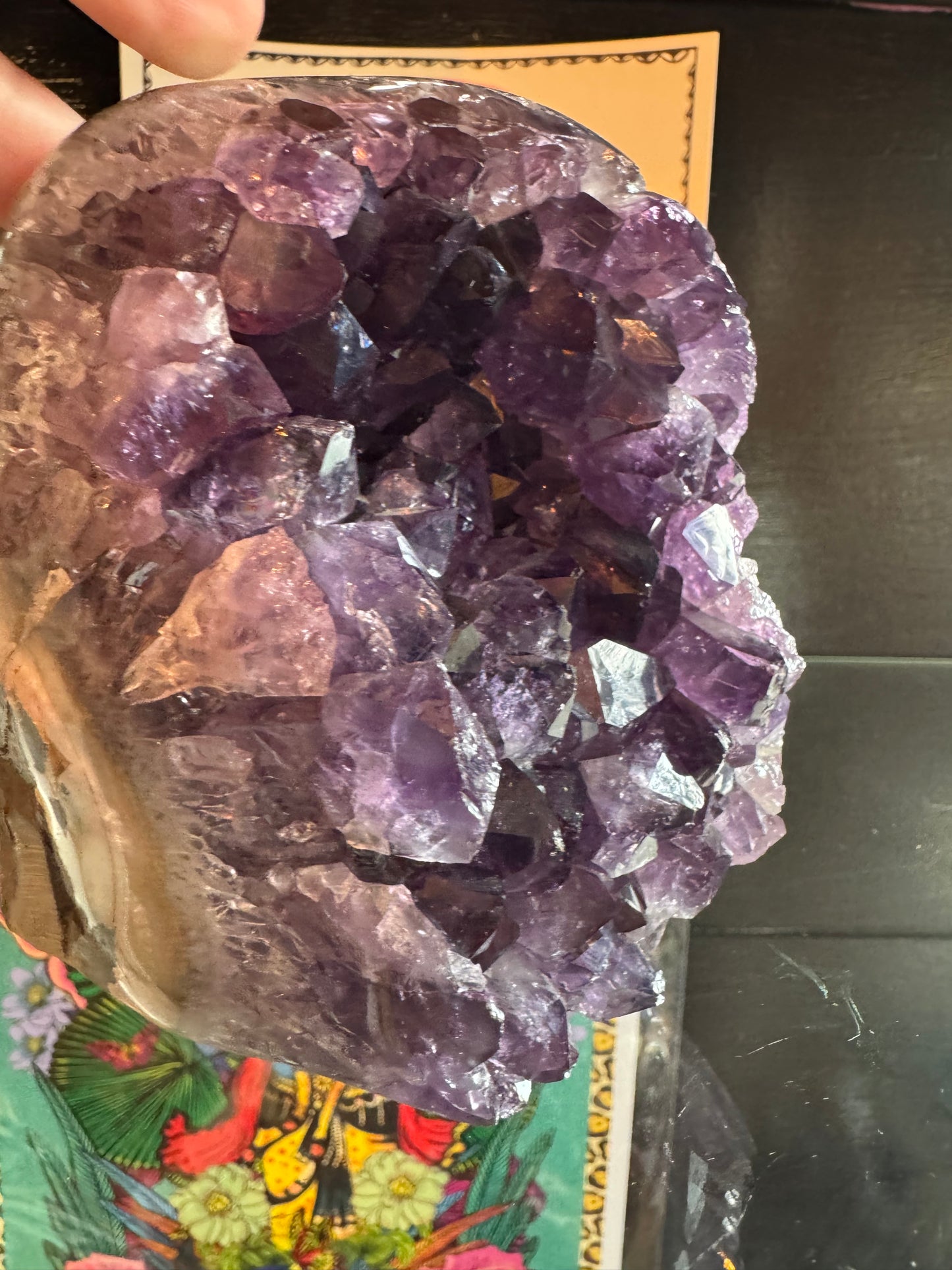 Brazilian Dark Purple Amethyst Standing Cluster 2.6 lb - Moon Room Shop and Wellness