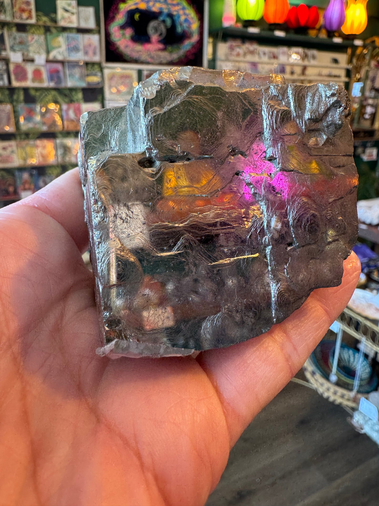 Pyrite Cube - mirror- 452 g - Peruvian Beauty! - Moon Room Shop and Wellness