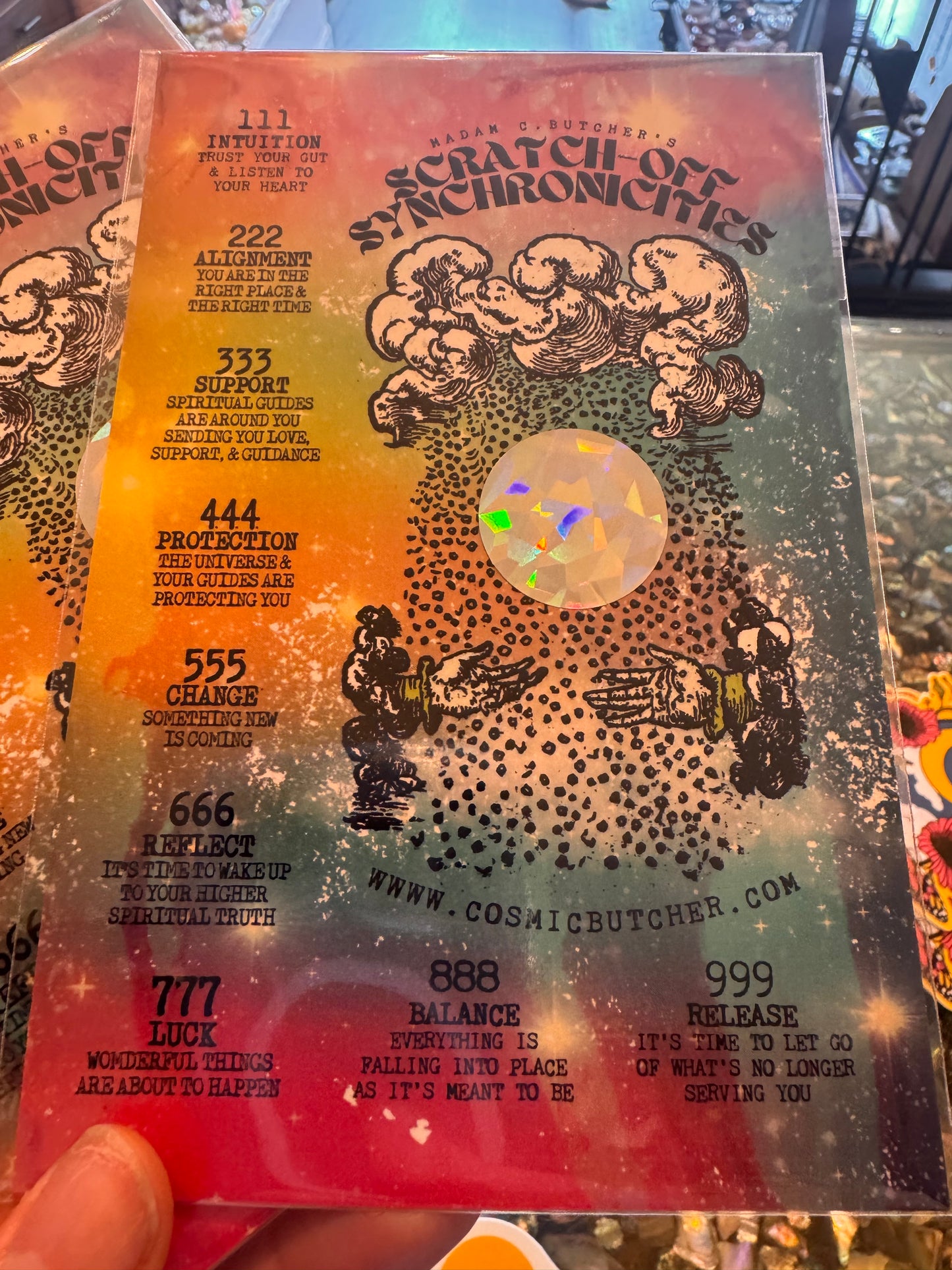 Scratch Off Angel Number Card - Moon Room Shop and Wellness