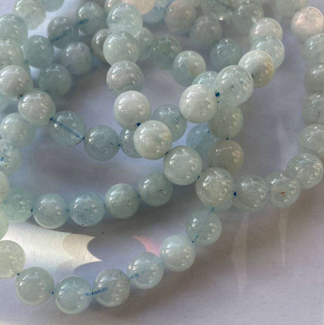 Natural Aquamarine Stretch Bracelet - Moon Room Shop and Wellness