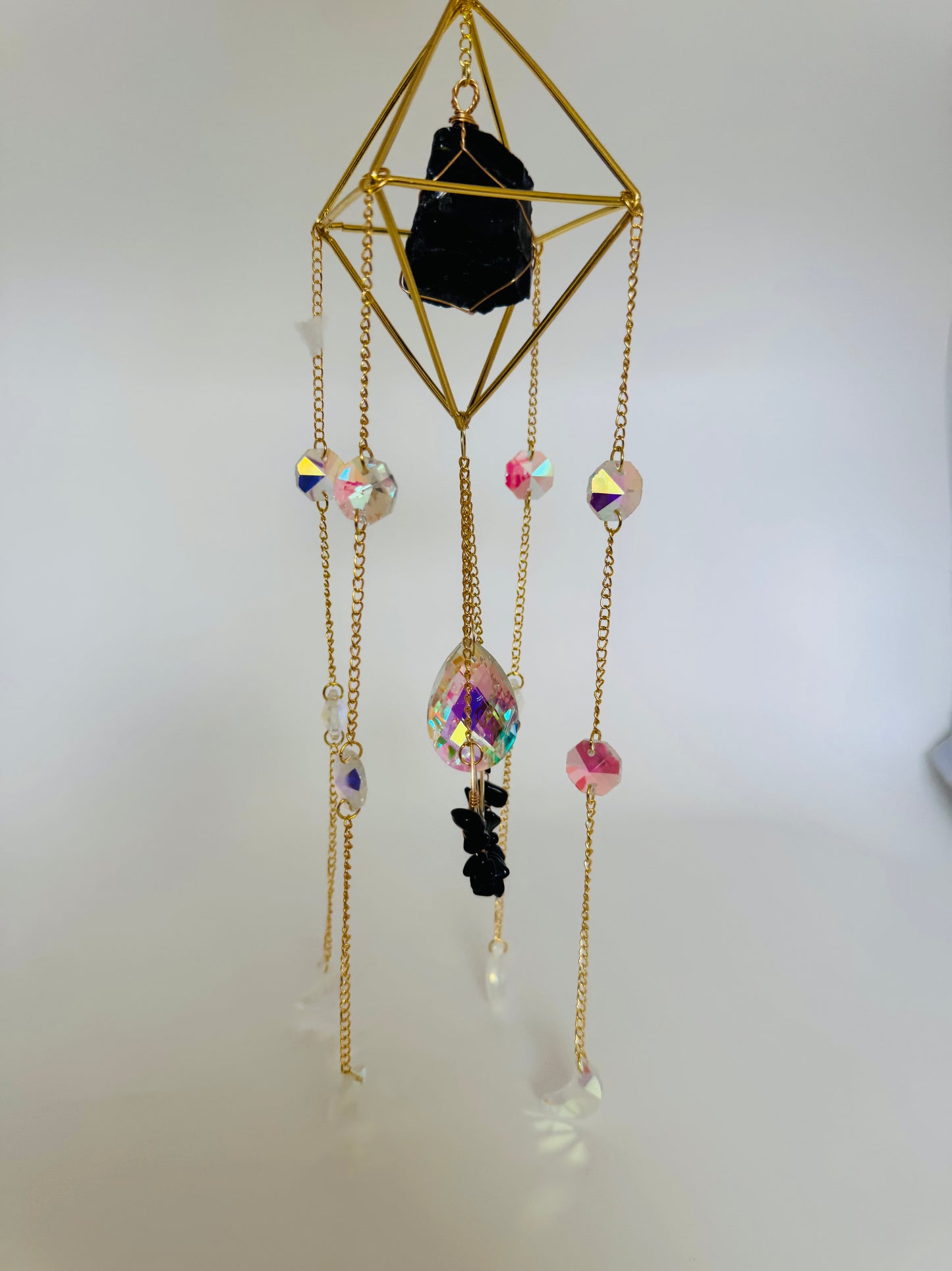 Black Obsidian Hanging Suncatcher - Moon Room Shop and Wellness