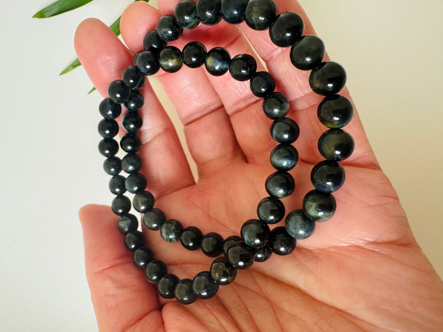 Blue Tiger's Eye Stretch Bracelet 6mm - Moon Room Shop and Wellness