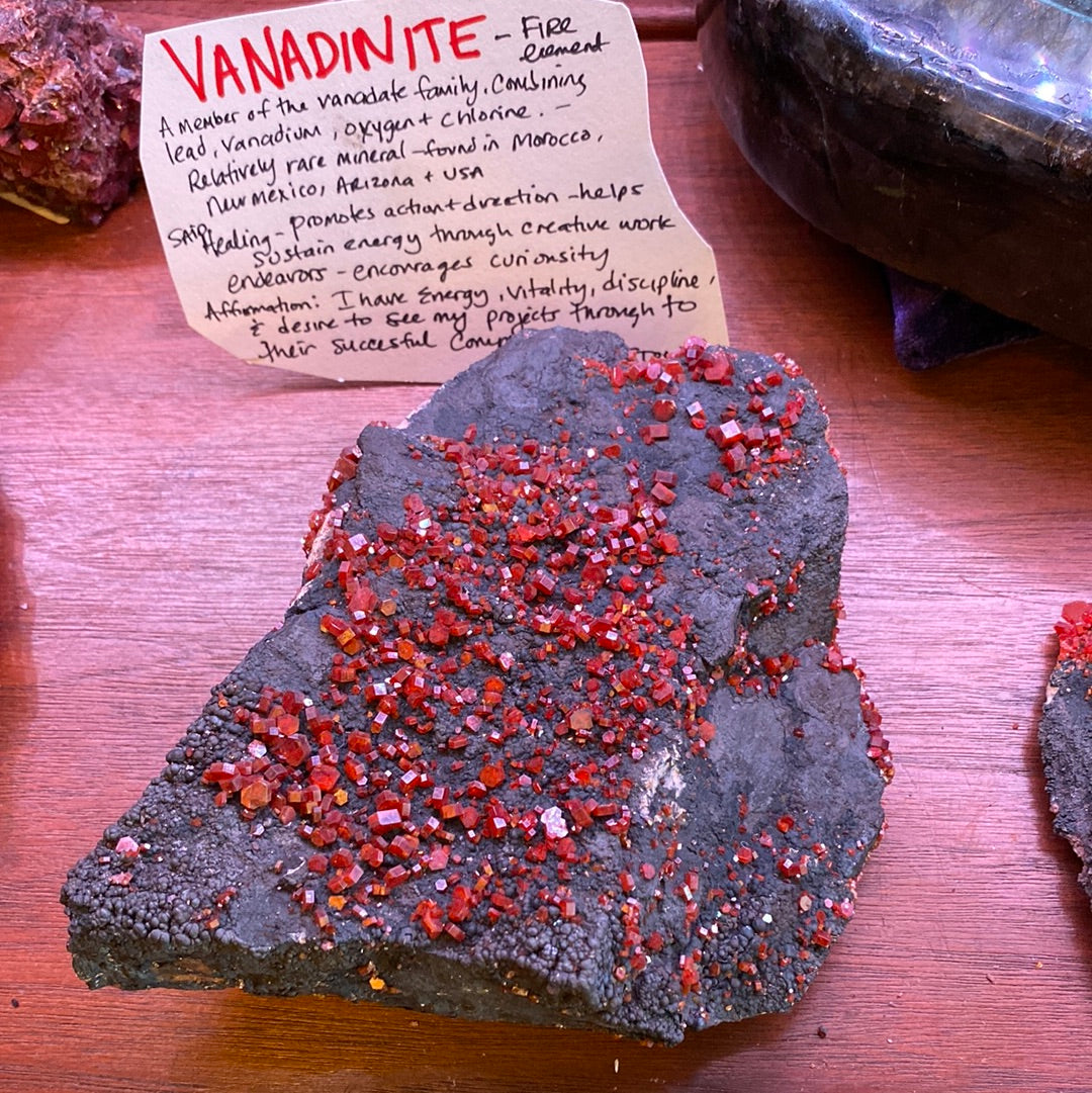 Vanadinite Specimen 1.75 lbs - Moon Room Shop and Wellness