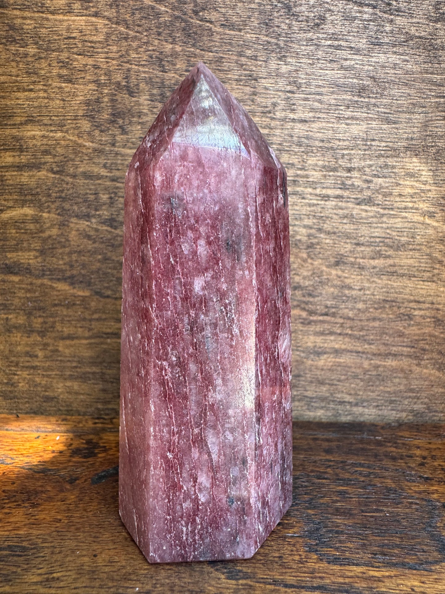 Strawberry Quartz Tower - Brazil Beauty - 162 g - Moon Room Shop and Wellness