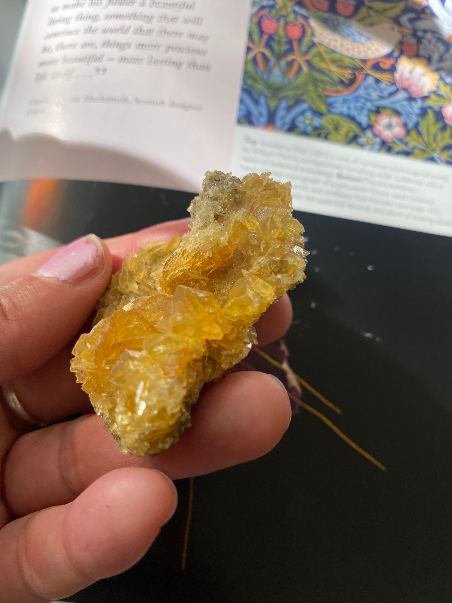 Golden Selenite w/ Halite - 22 g - Peru- UV Reactive - Moon Room Shop and Wellness