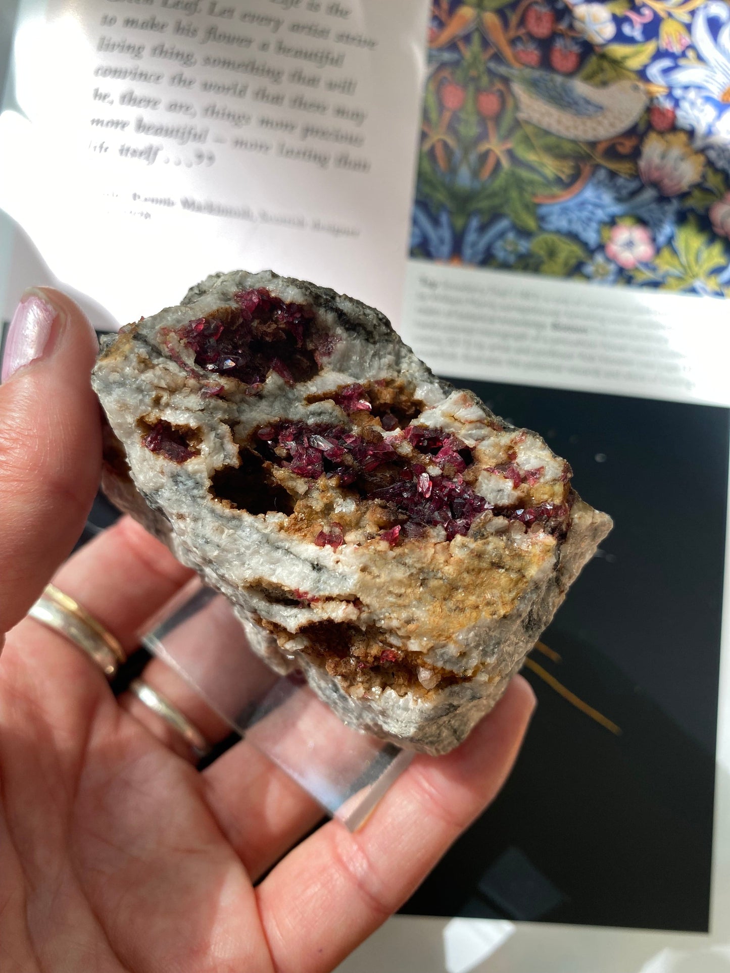 Roselite and Heterogenite on Dolomite 233 g Aghbar Mine Morocco - Moon Room Shop and Wellness