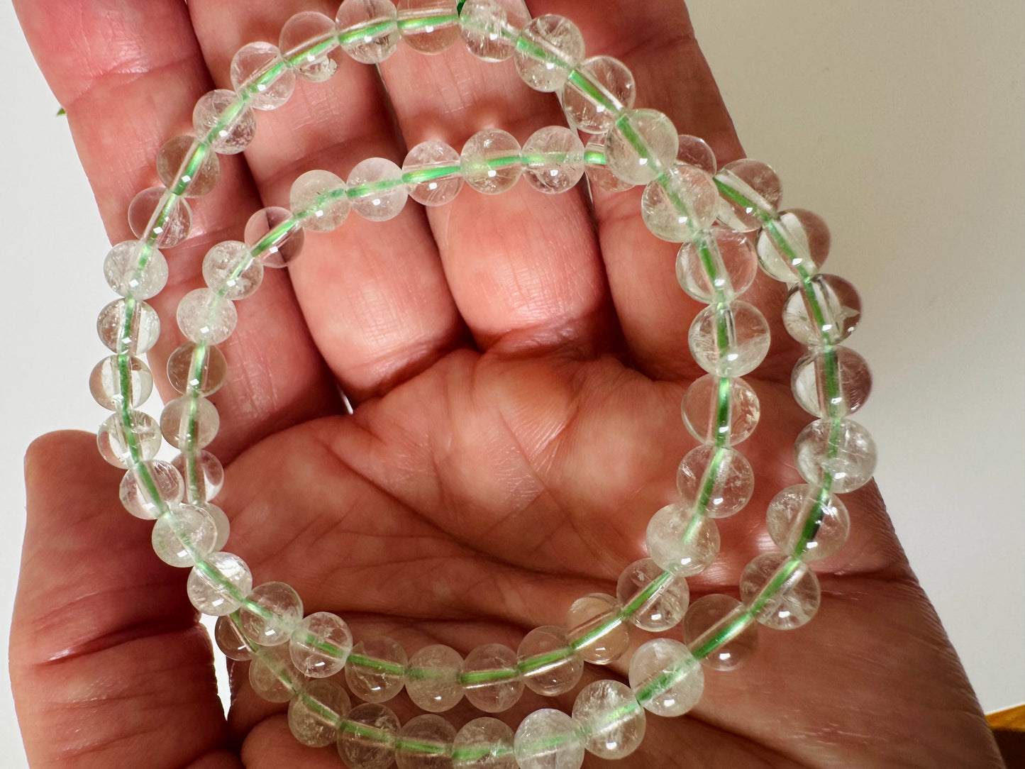 Prasiolite Stretch Bracelet 6mm - Moon Room Shop and Wellness
