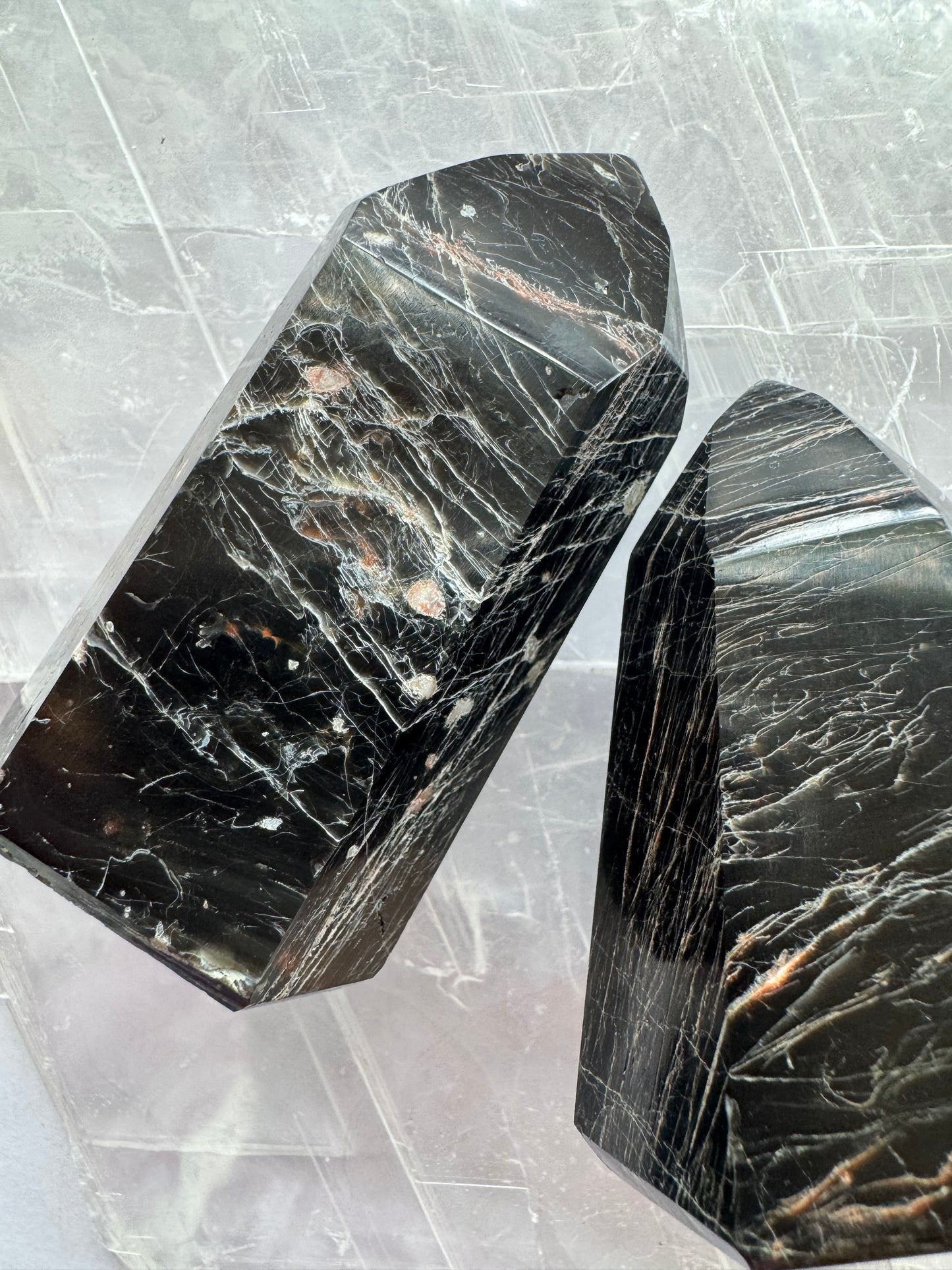 Black Tourmaline w Iron Mini Tower 70-80 g - Moon Room Shop and Wellness