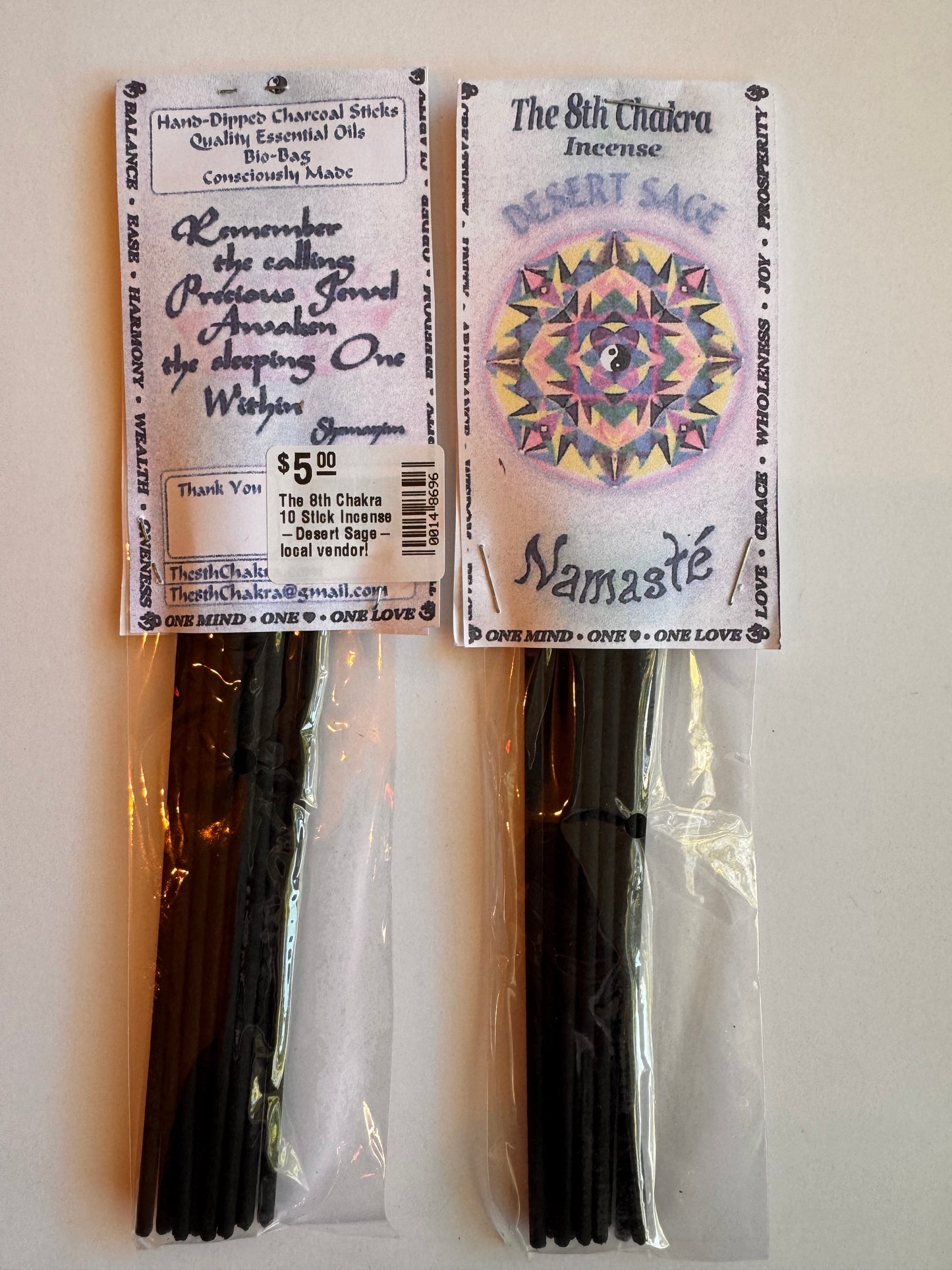 The 8th Chakra 10 Stick Incense -Desert Sage- local vendor! - Moon Room Shop and Wellness