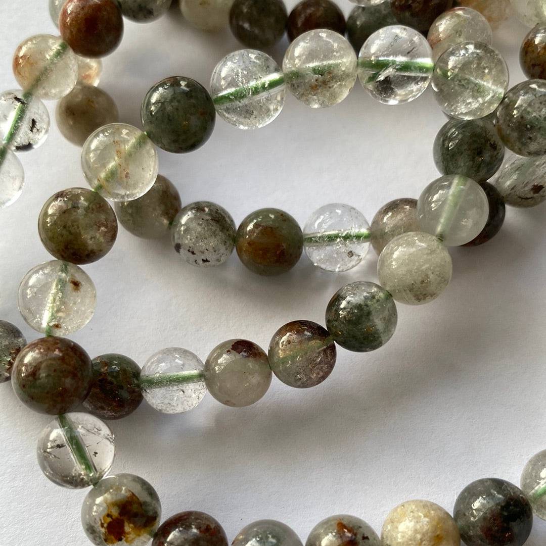 Garden Quartz/Lodolite Stretch Bracelet 8mm - Moon Room Shop and Wellness