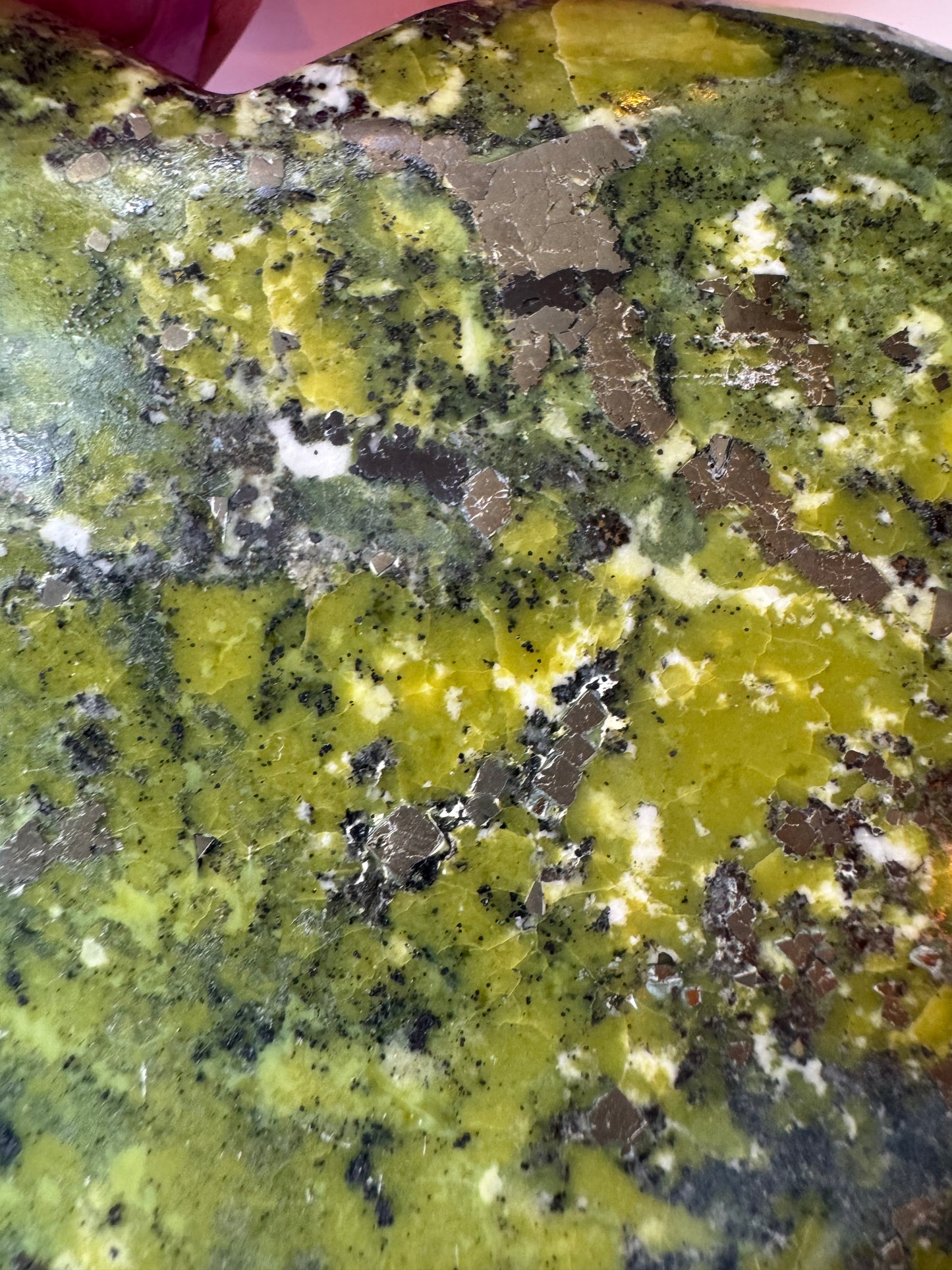 Serpentine with Pyrite Heart 3.29 lb- Mexico- Beauty! - Moon Room Shop and Wellness