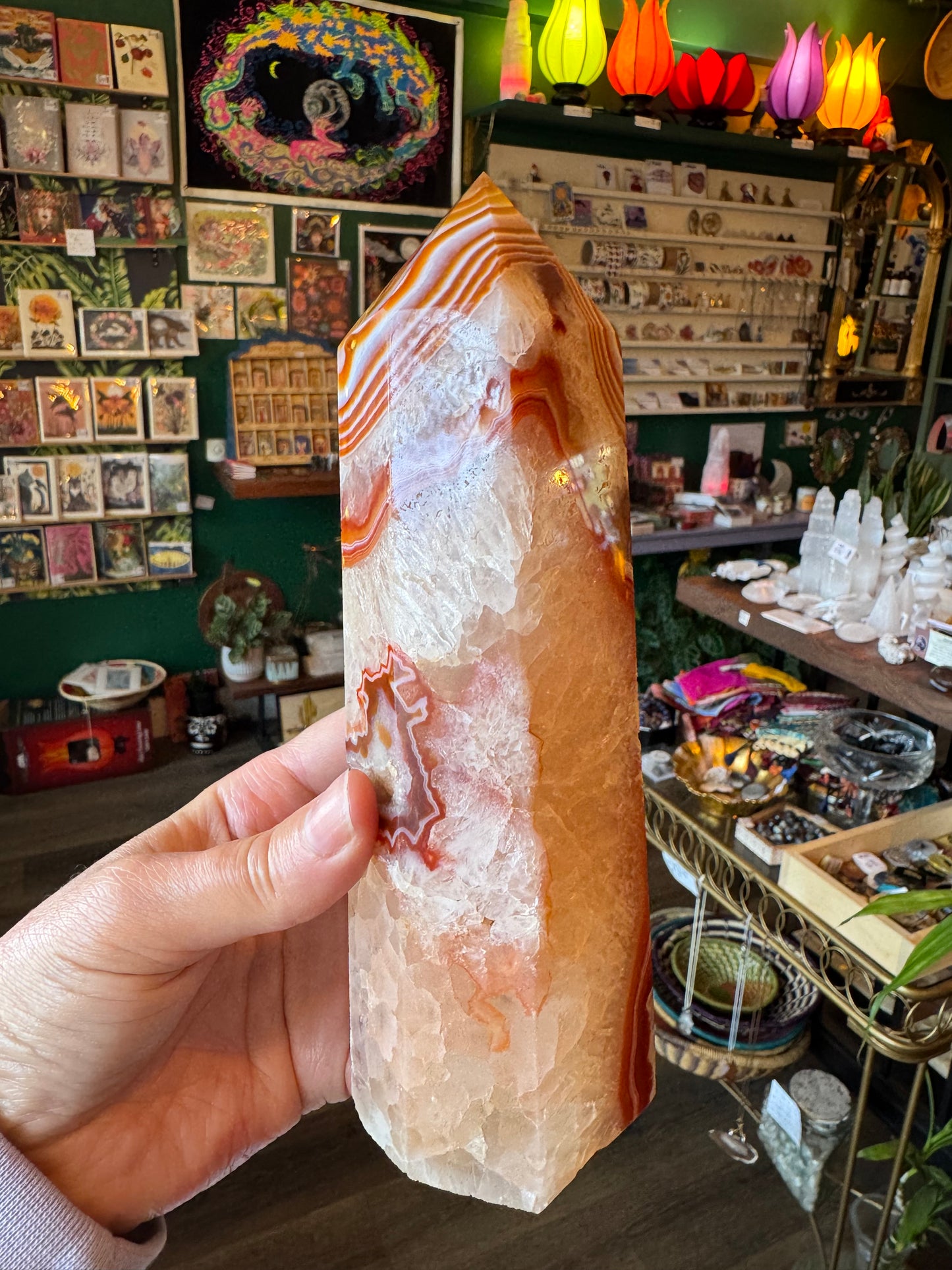 Carnelian Tower w heart :) 1.94 lb