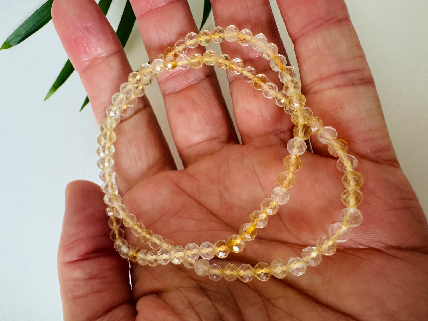 Citrine Faceted Stretch Bracelet 4mm - Moon Room Shop and Wellness
