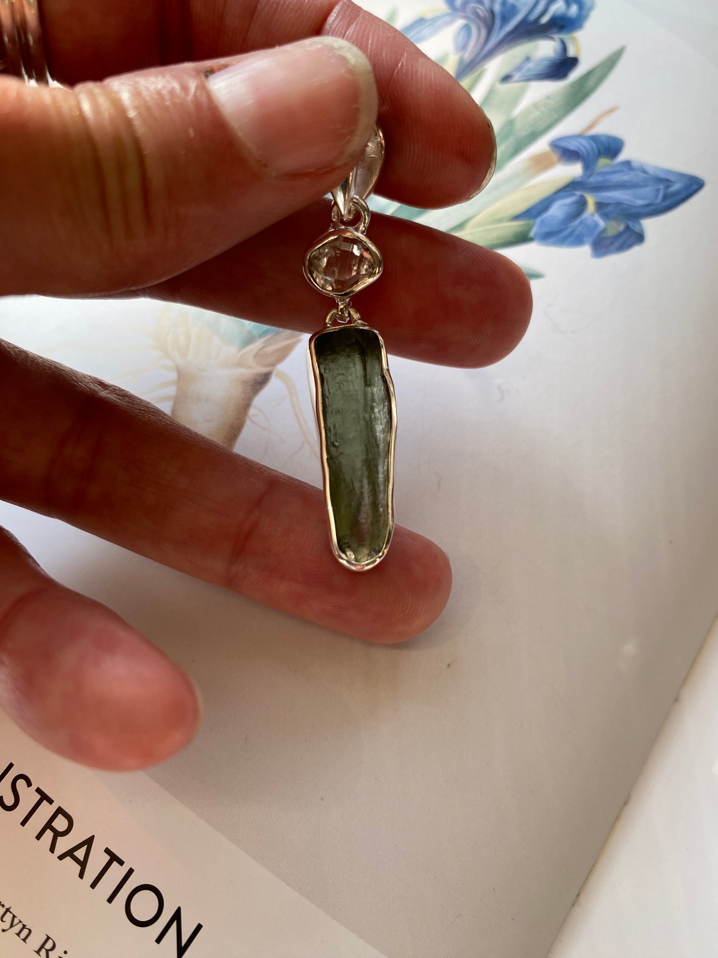 Moldavite Herkimer Pendant - Moon Room Shop and Wellness