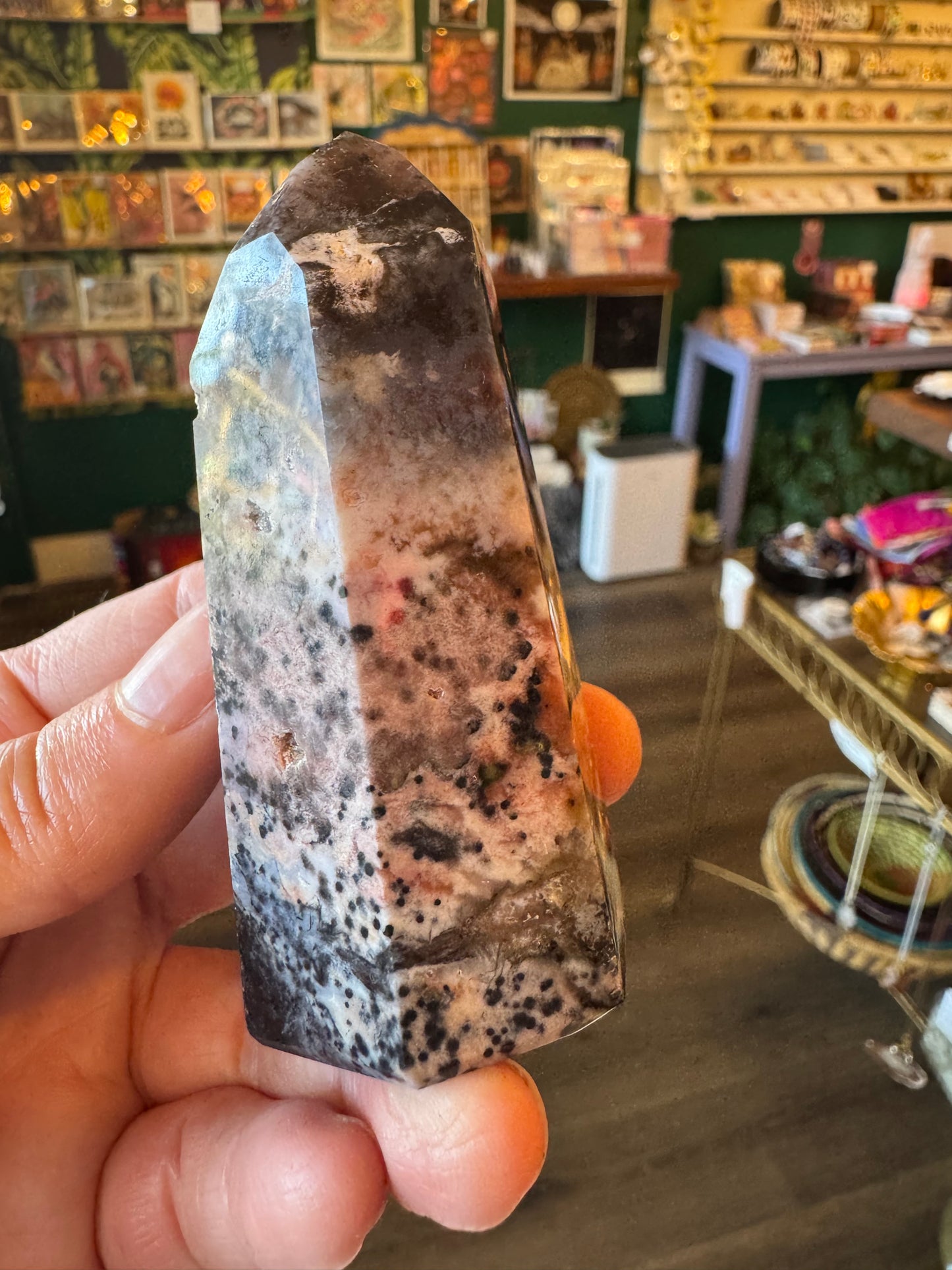 Chalcedony & Druzy Quartz Tower 141 g Brazil