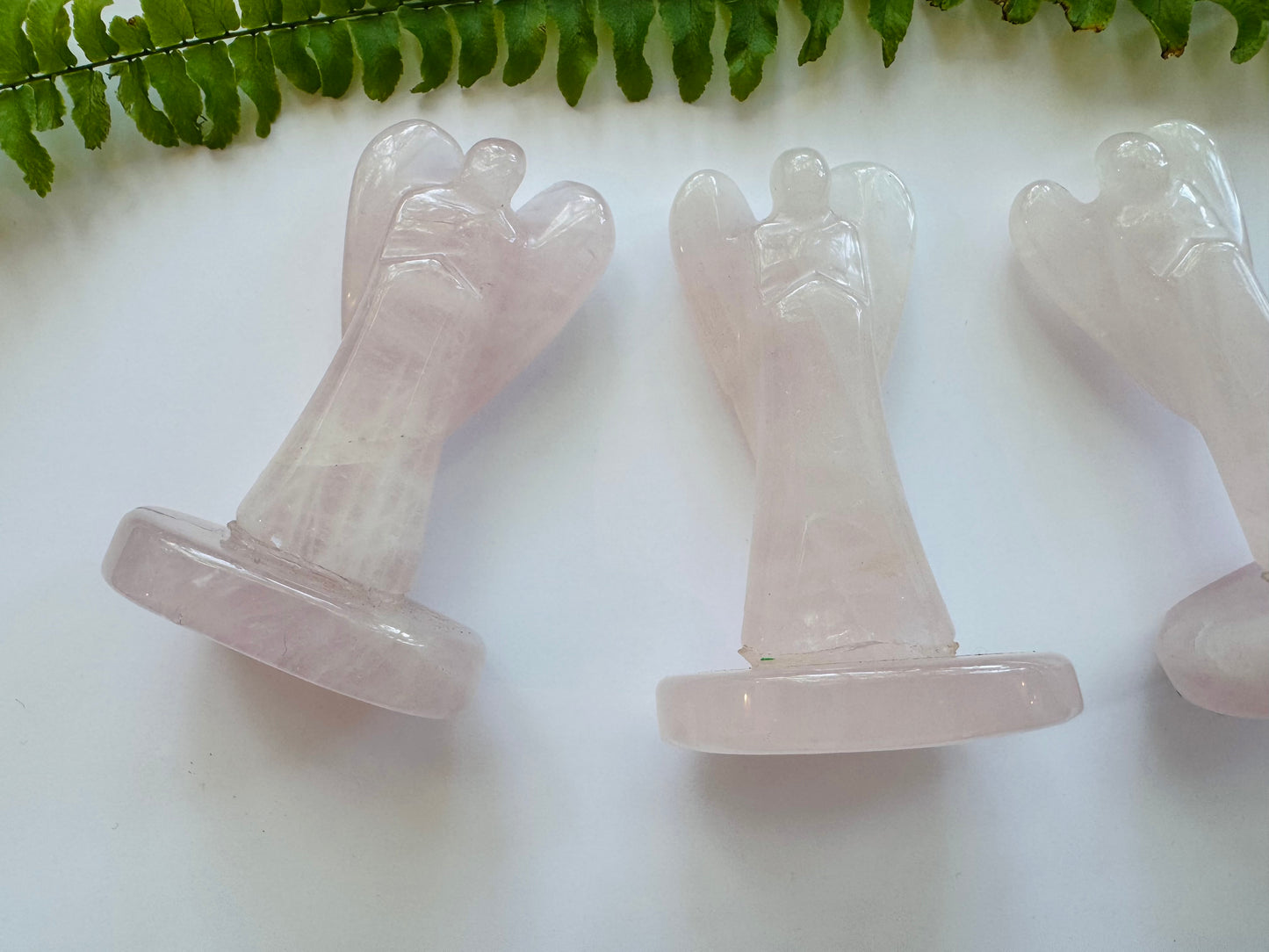 Rose Quartz Angel w Base - Brazil - 2-2.5 inch - Moon Room Shop and Wellness