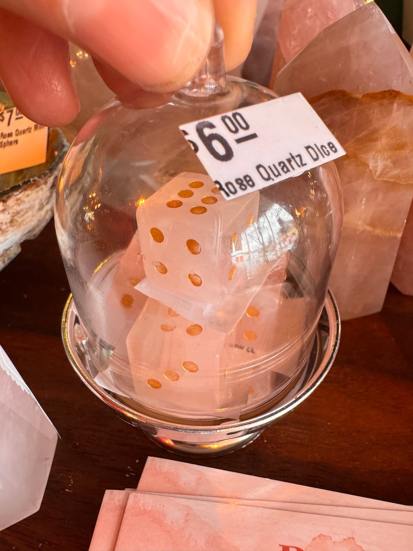 Rose Quartz Dice - Moon Room Shop and Wellness