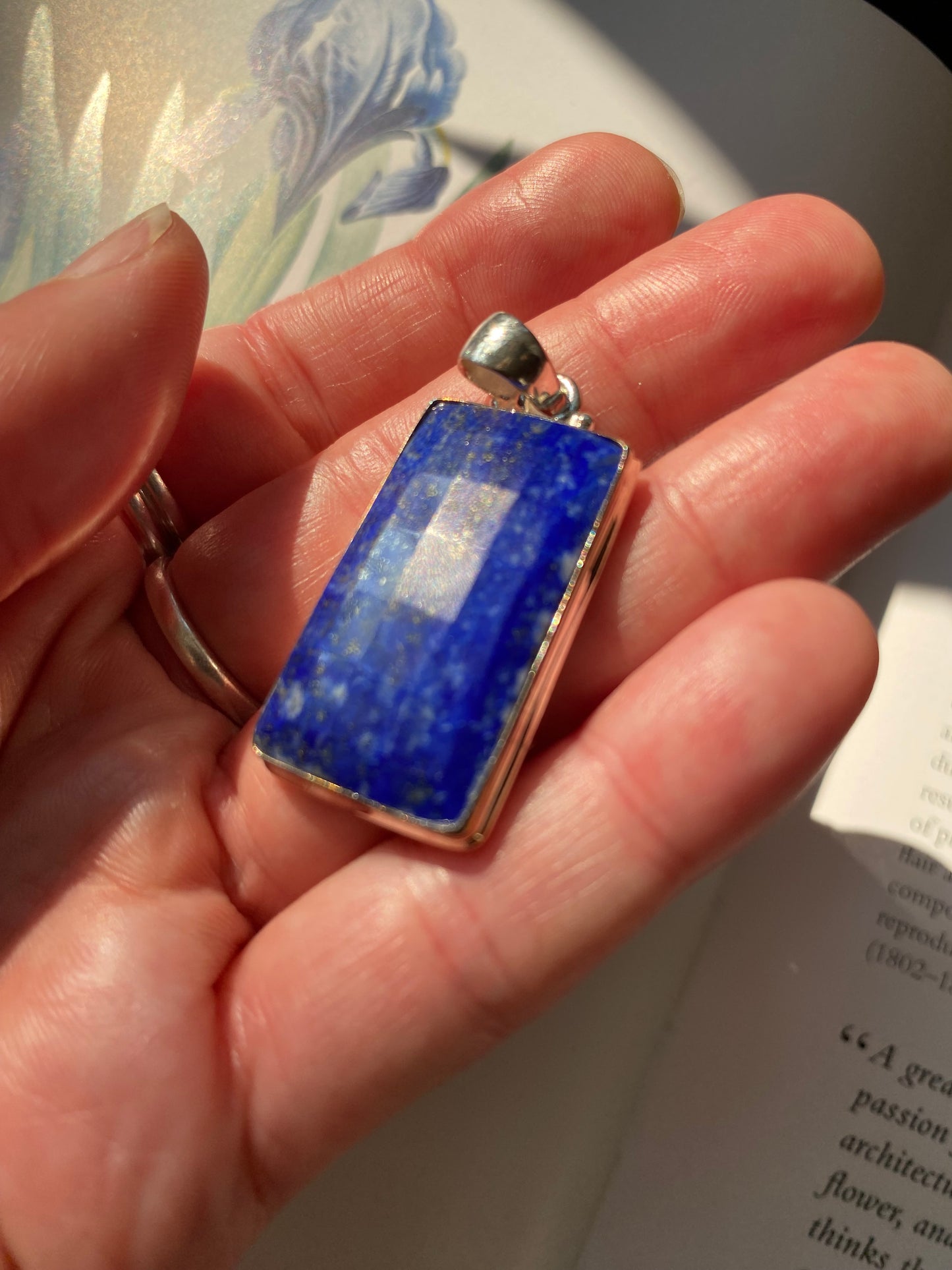Lapis Lazuli Sterling Silver Pendant - Moon Room Shop and Wellness