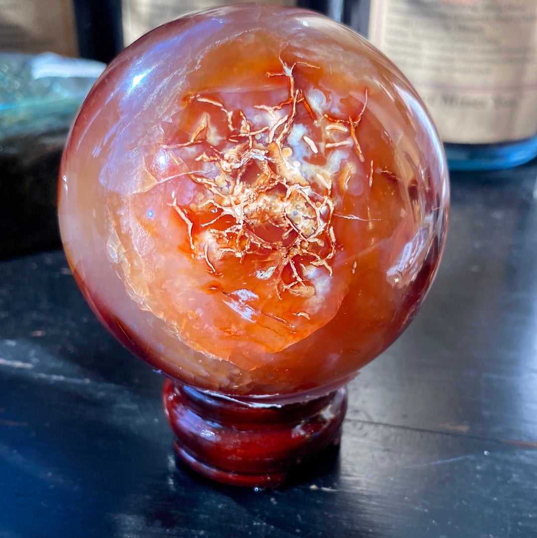 Carnelian Sphere 1.54 lbs - Moon Room Shop and Wellness