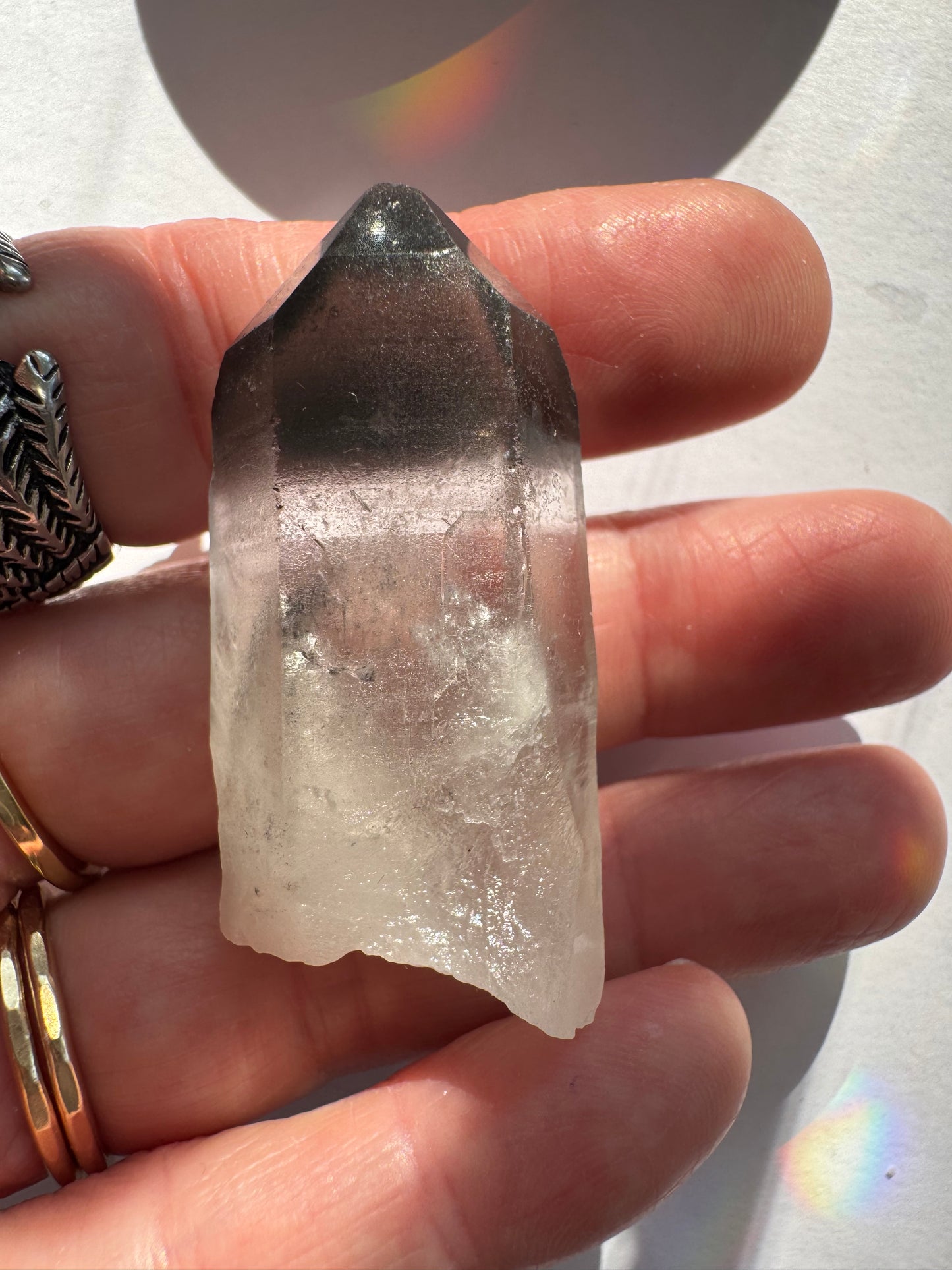 Black Phantom Quartz Point 22 g Brazil - Moon Room Shop and Wellness