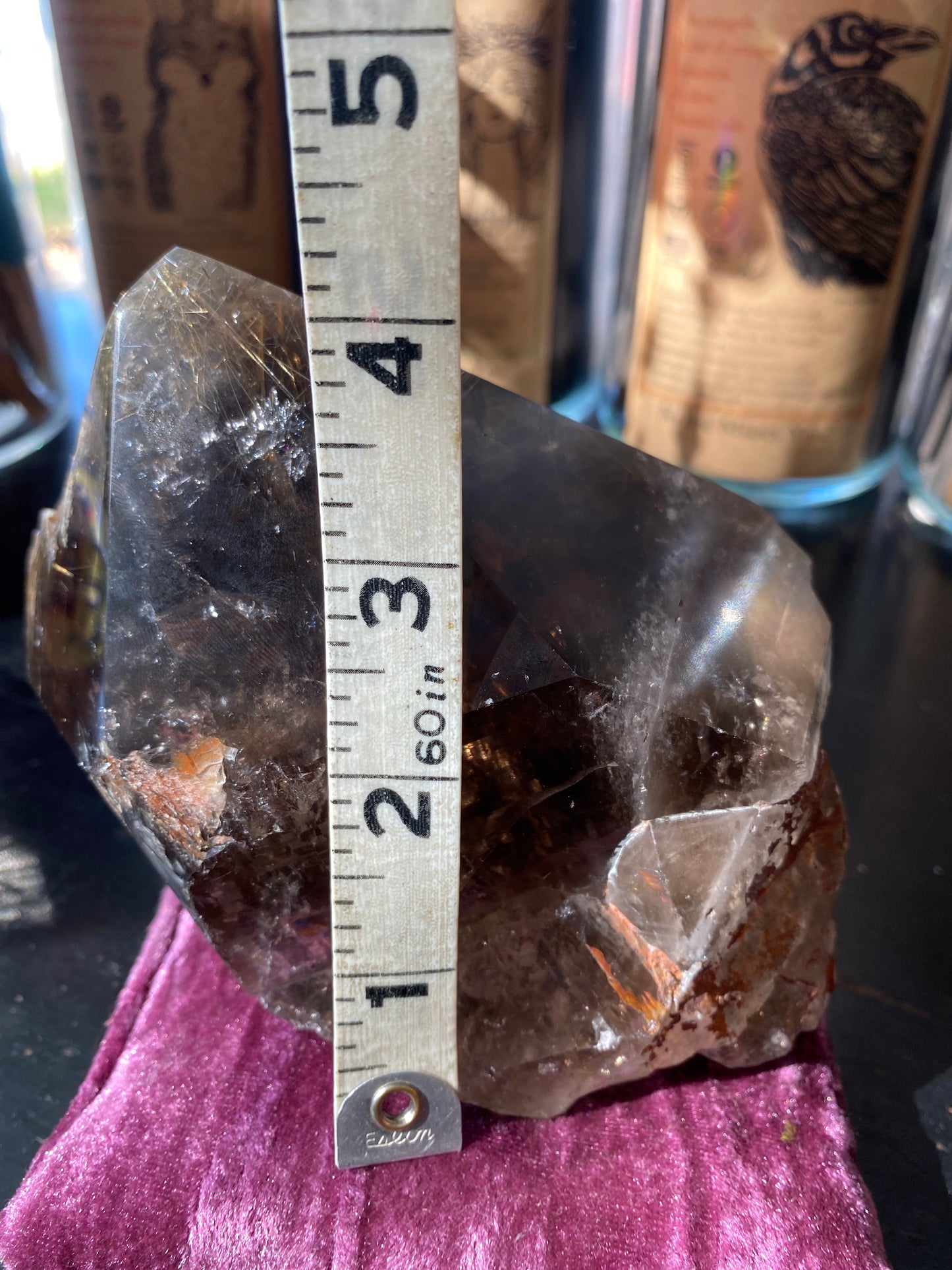 Smoky Quartz Rutilated Point 2.3 lb Brazil Spectacular Beauty - Moon Room Shop and Wellness