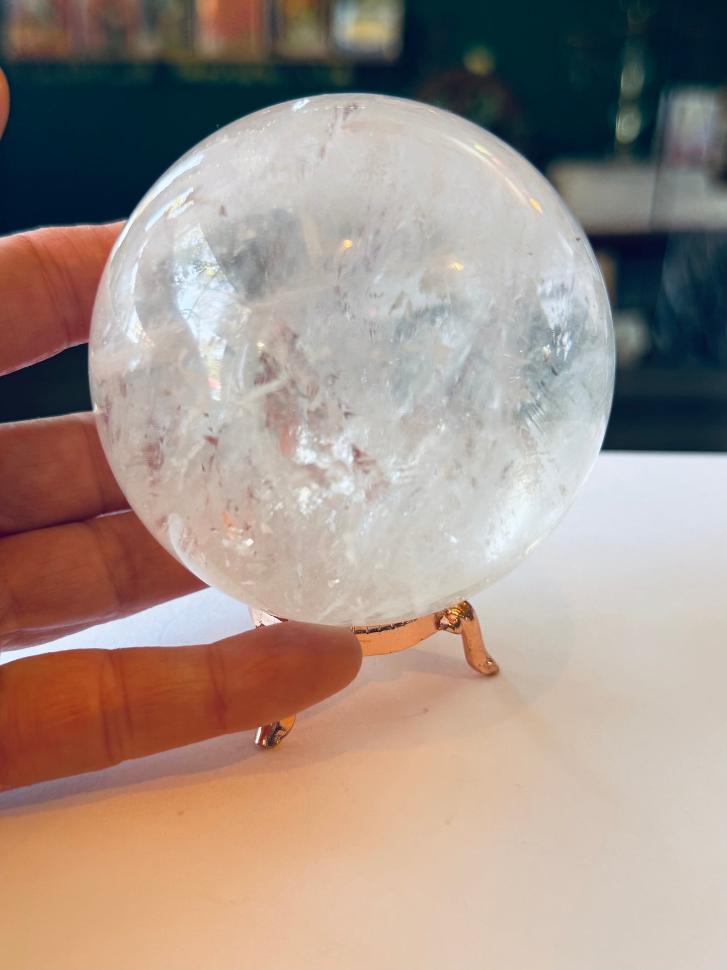 Clear Quartz Sphere 1.28 lb